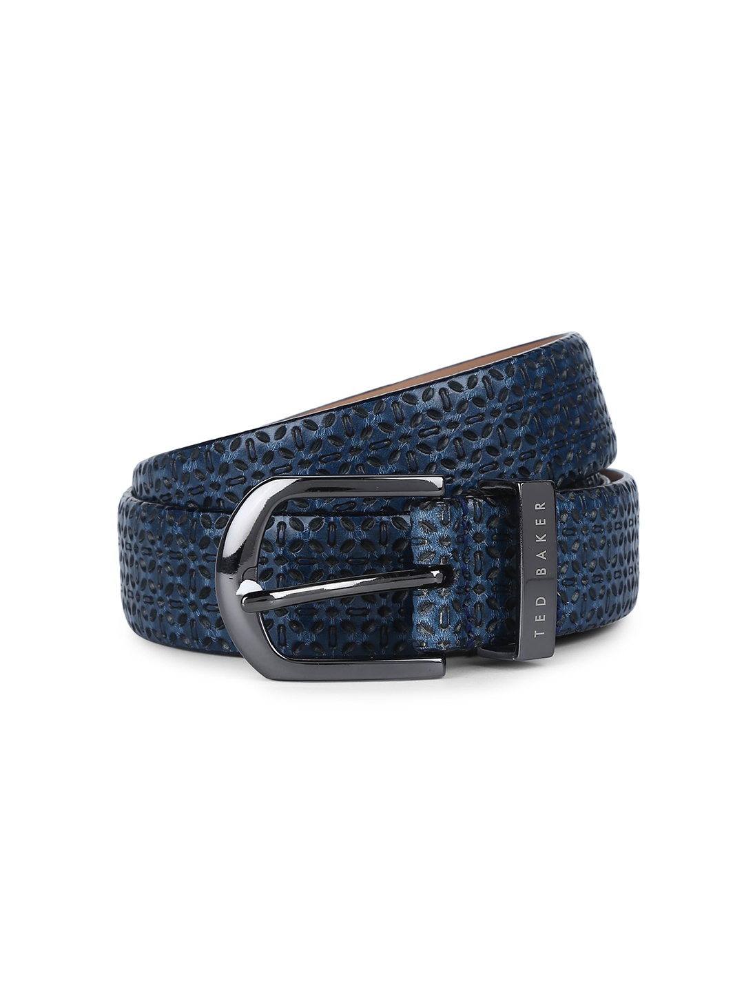 

Ted Baker Men Navy Blue Leather Belt