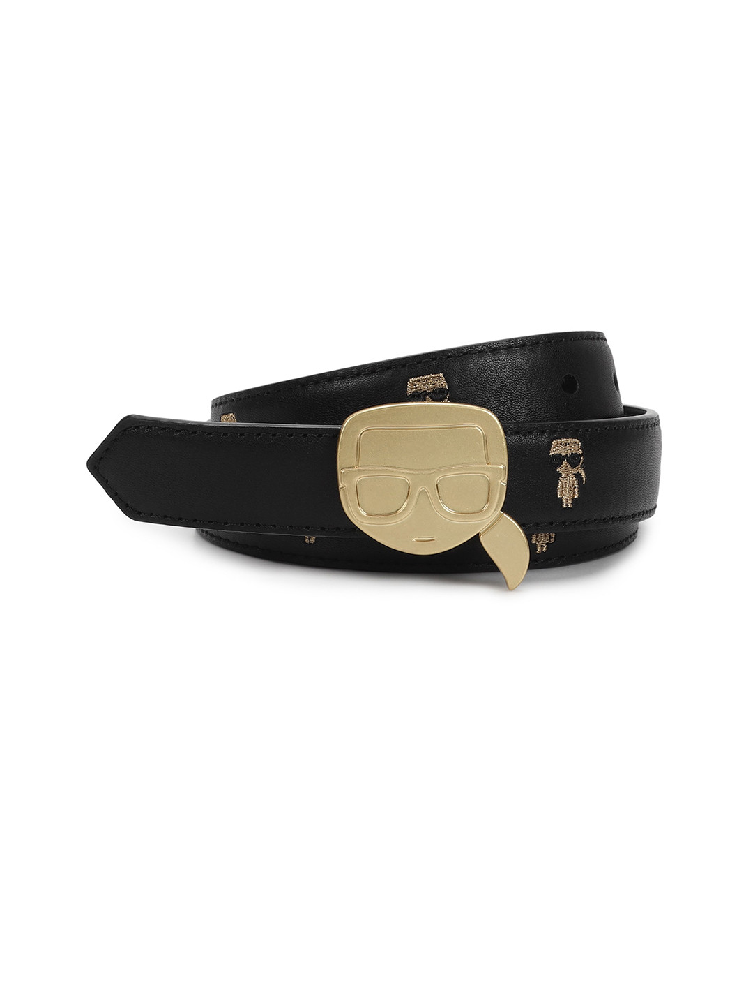 

Karl Lagerfeld Women Black Leather Belt