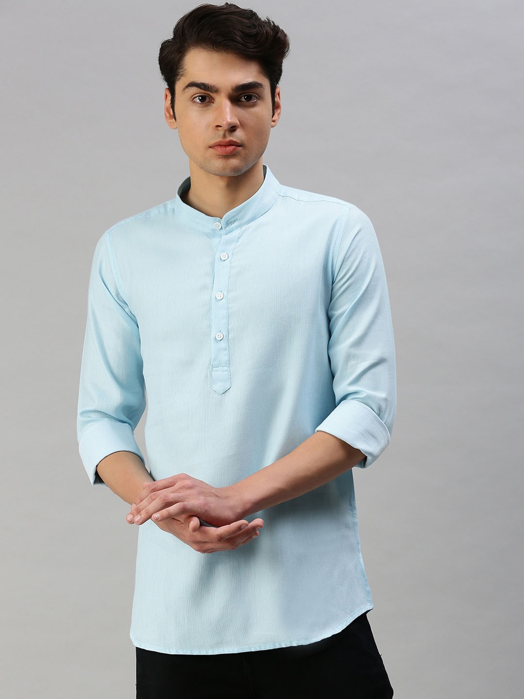 

Cross Court Men Blue Pure Cotton Kurta