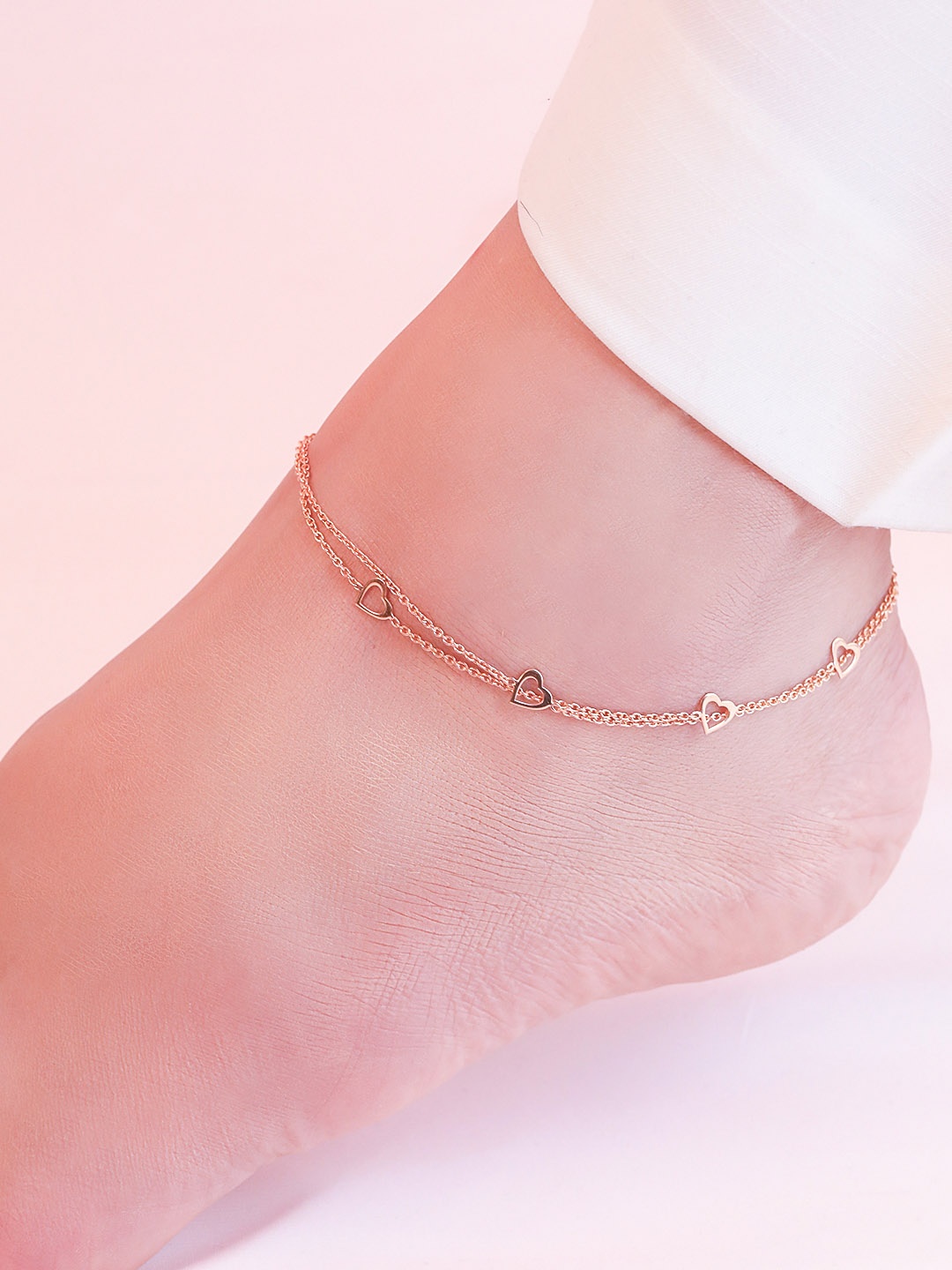 

Zavya Women Rose Gold-Plated Silver Anklet