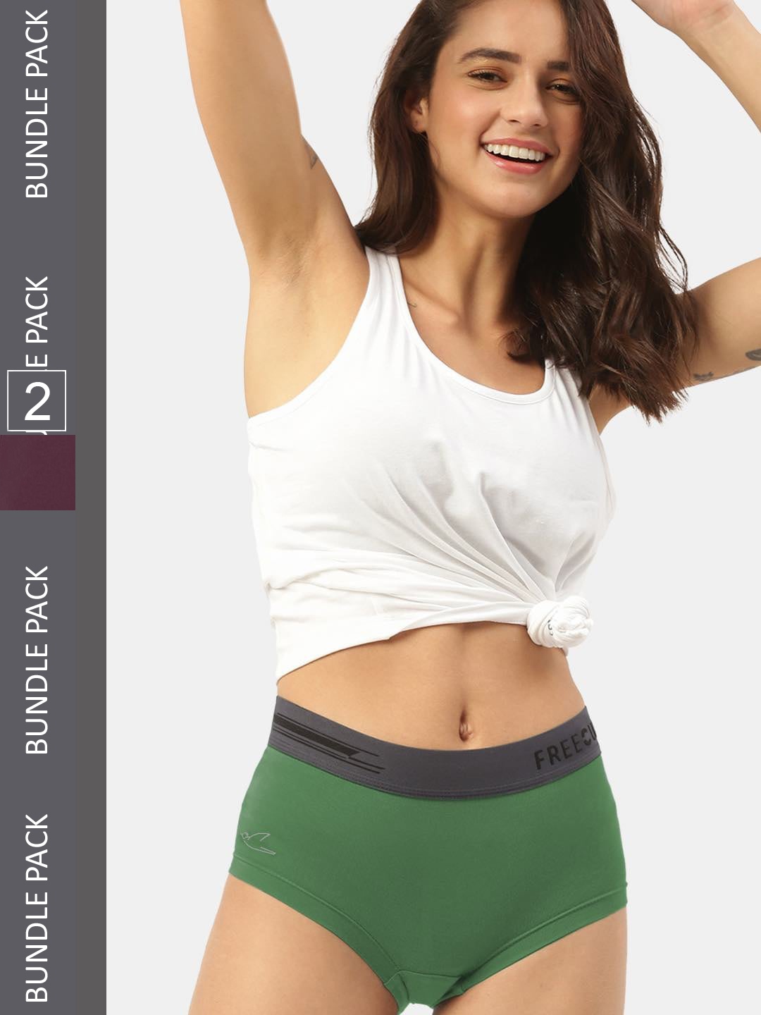 

FREECULTR Green & Burgundy Pack Of 2 Antibacterial Boxer Briefs