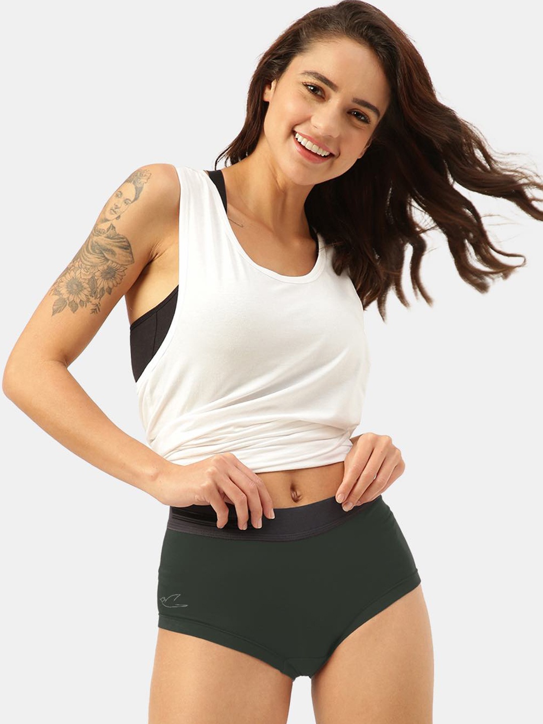 

FREECULTR Women Green Boxer Style Briefs