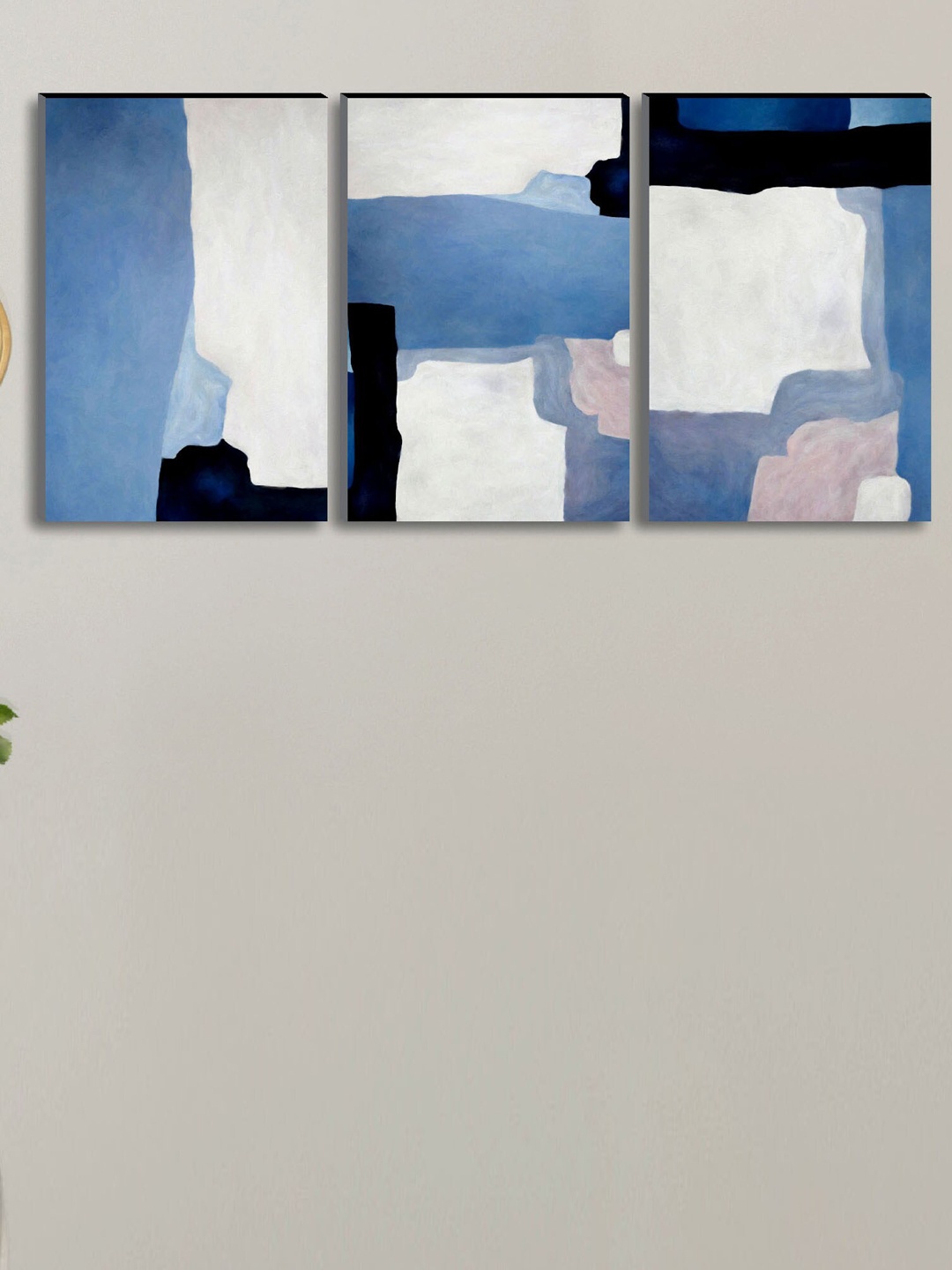 

SAF Set of 3 Modern Art Large Panel UV Textured Wall Art, Multi