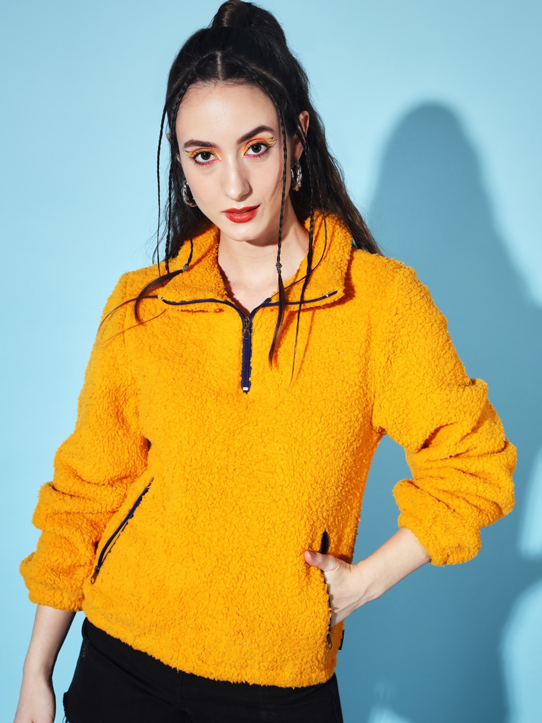 

The Dry State Women Yellow Long Sleeves Sweatshirt