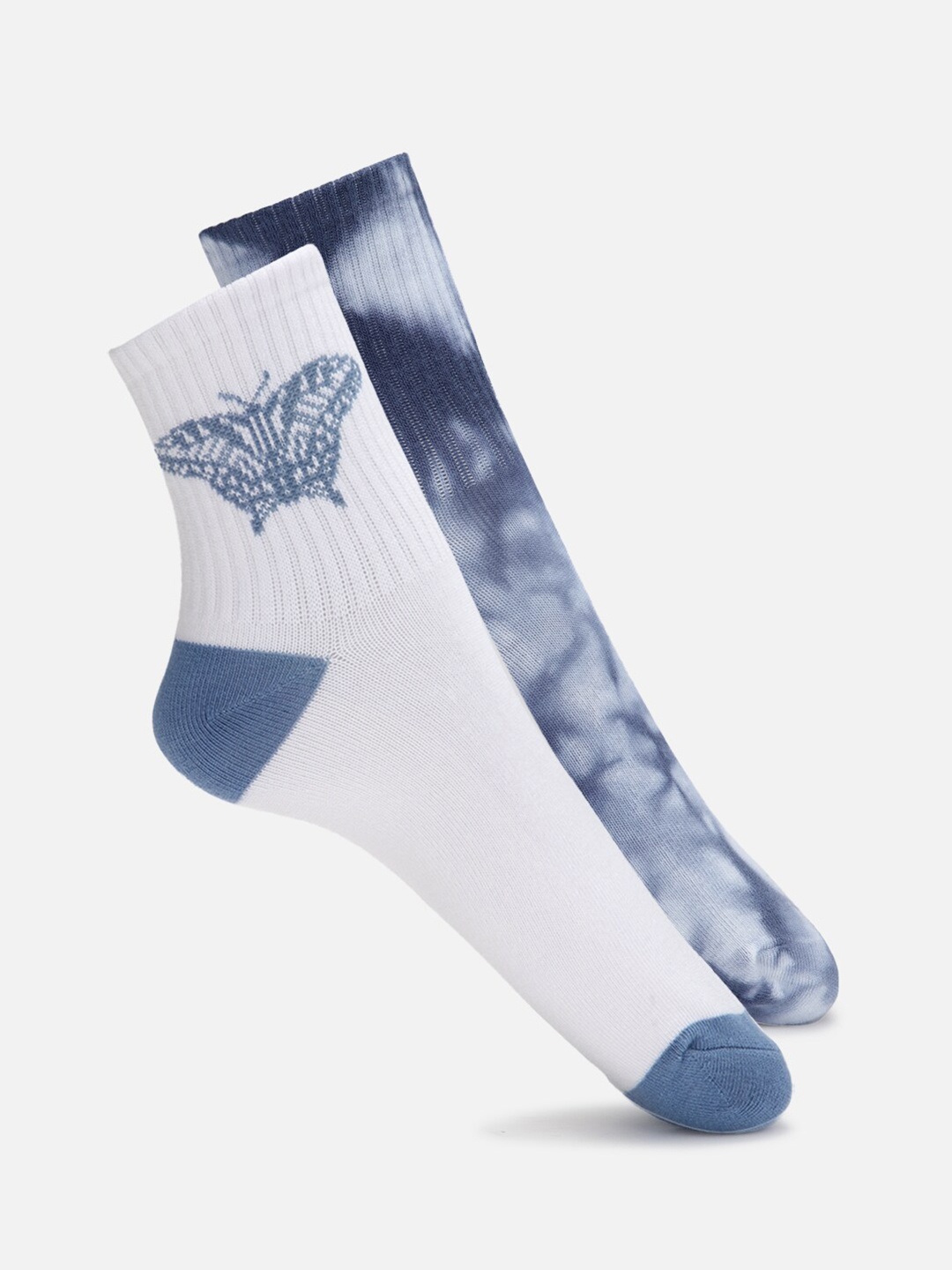 

AMERICAN EAGLE OUTFITTERS Women Pack Of 2 Self-Design Ankle-Length Socks, Blue