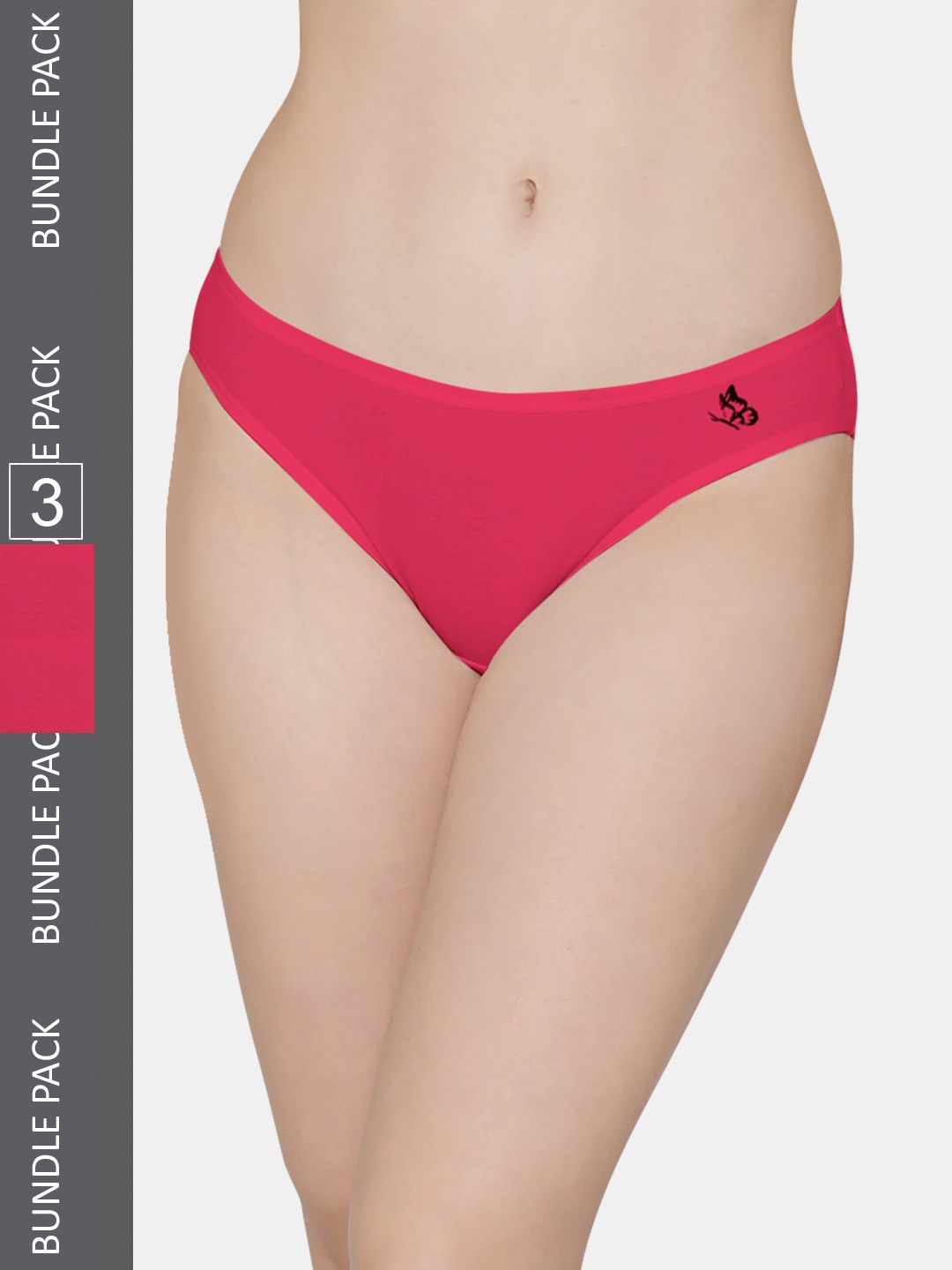 Kalyani Women Pack Of 3 Pink Bikini Briefs
