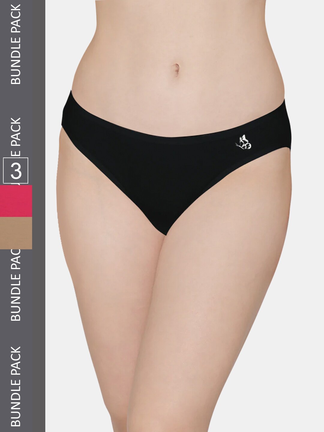 

Kalyani Women Pack Of 3 Bikini Briefs, Black