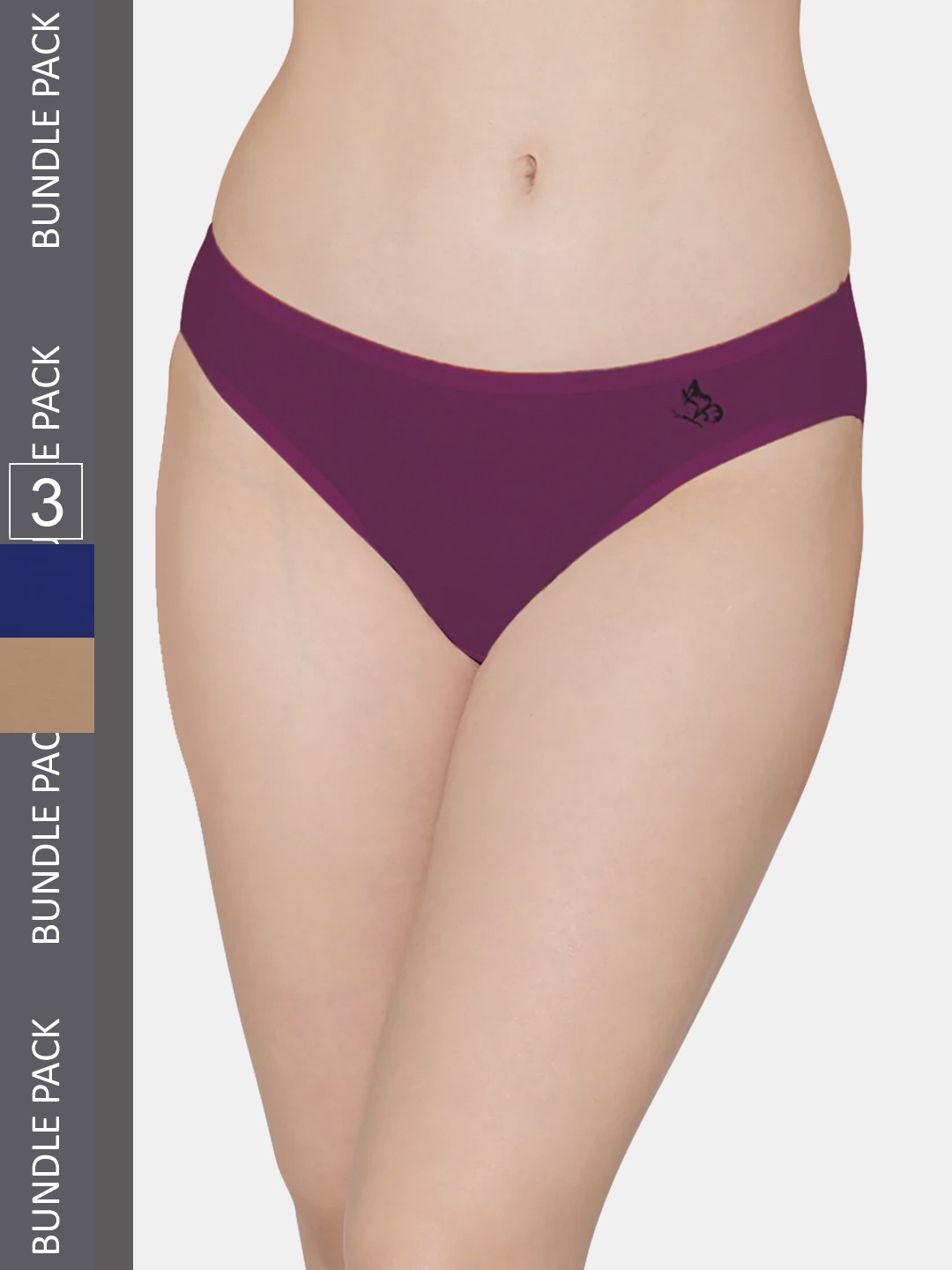 

Kalyani Women Pack of 3 Bikini Briefs, Burgundy