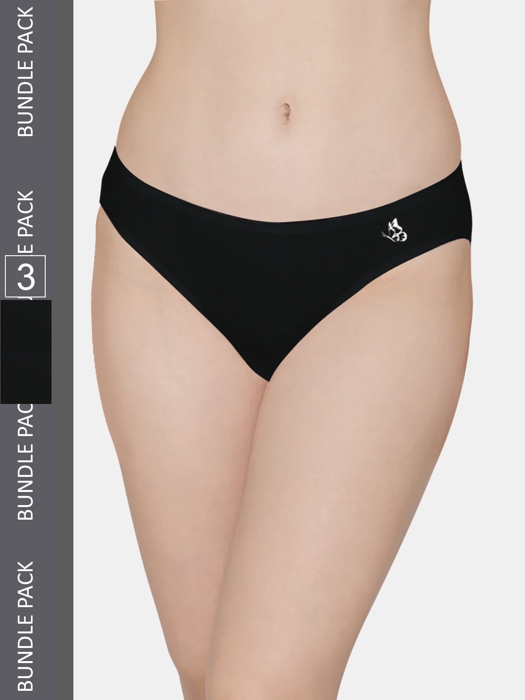 

Kalyani Women Pack of 3 Black Solid Briefs PR2000P3C01S