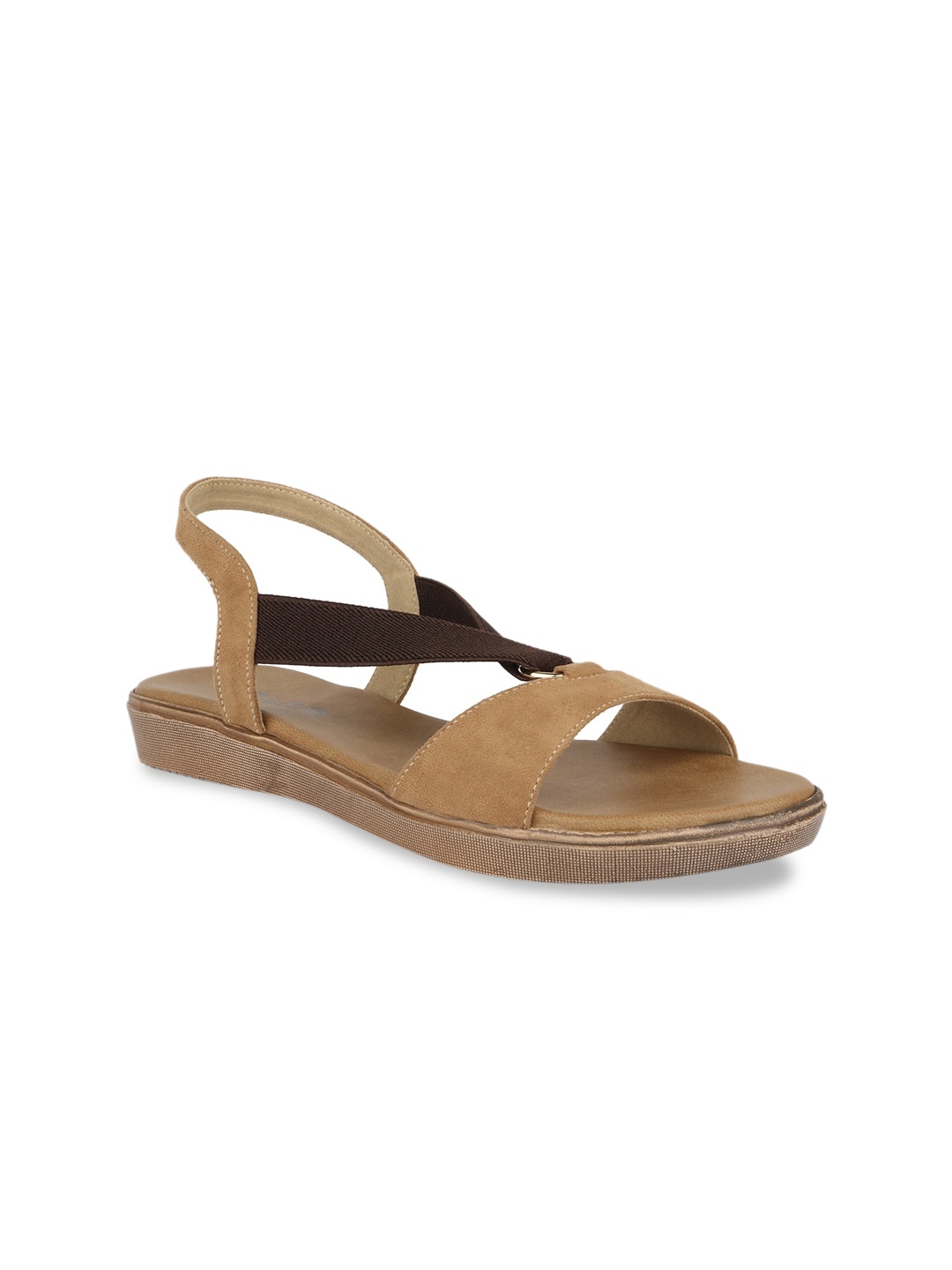 

SOLES Women Beige Open Toe Flats