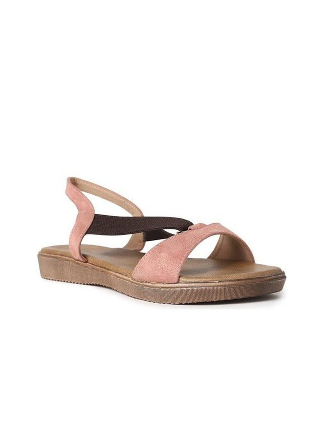 

SOLES Women Pink Colourblocked Open Toe Flats
