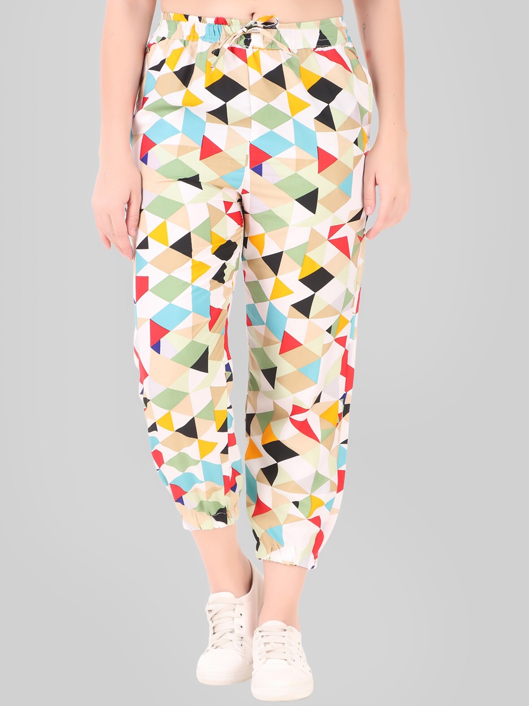 

Womenster Women Multicoloured Floral Printed Joggers Trousers, Multi
