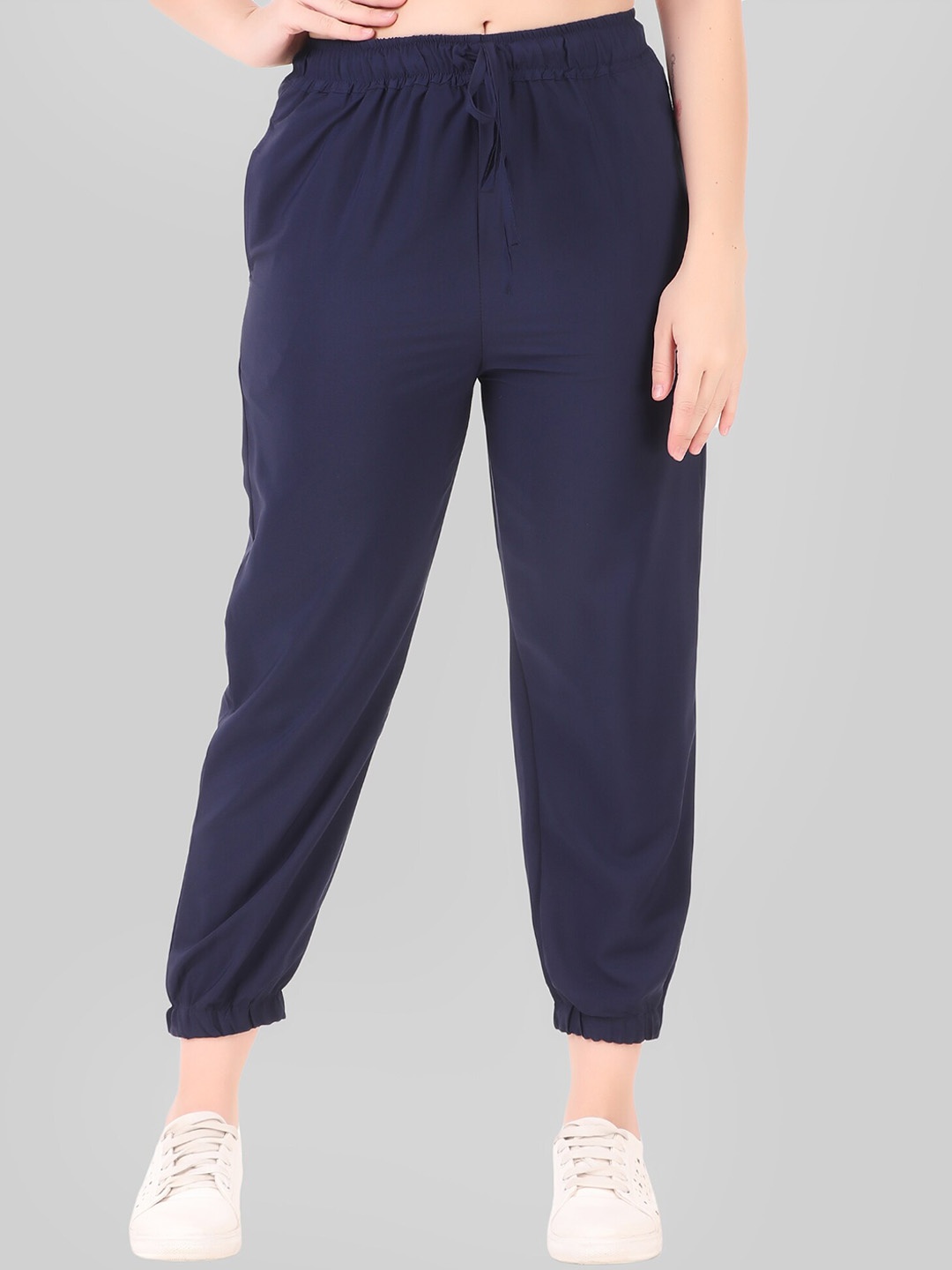 

Womenster Women Navy Blue Joggers Trousers