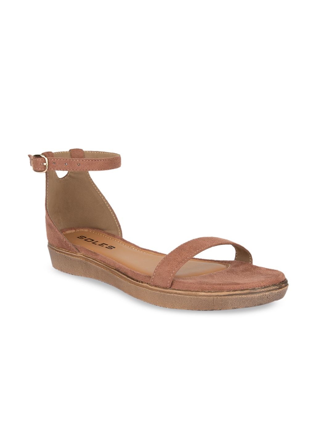 

SOLES Women Pink Open Toe Flats