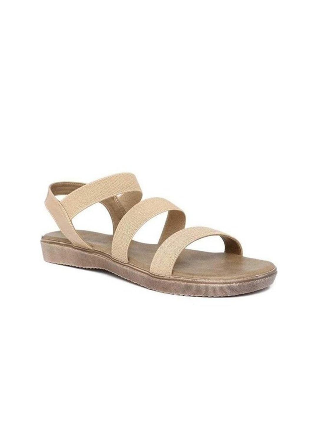 

SOLES Women Beige Open Toe Flats with Buckles