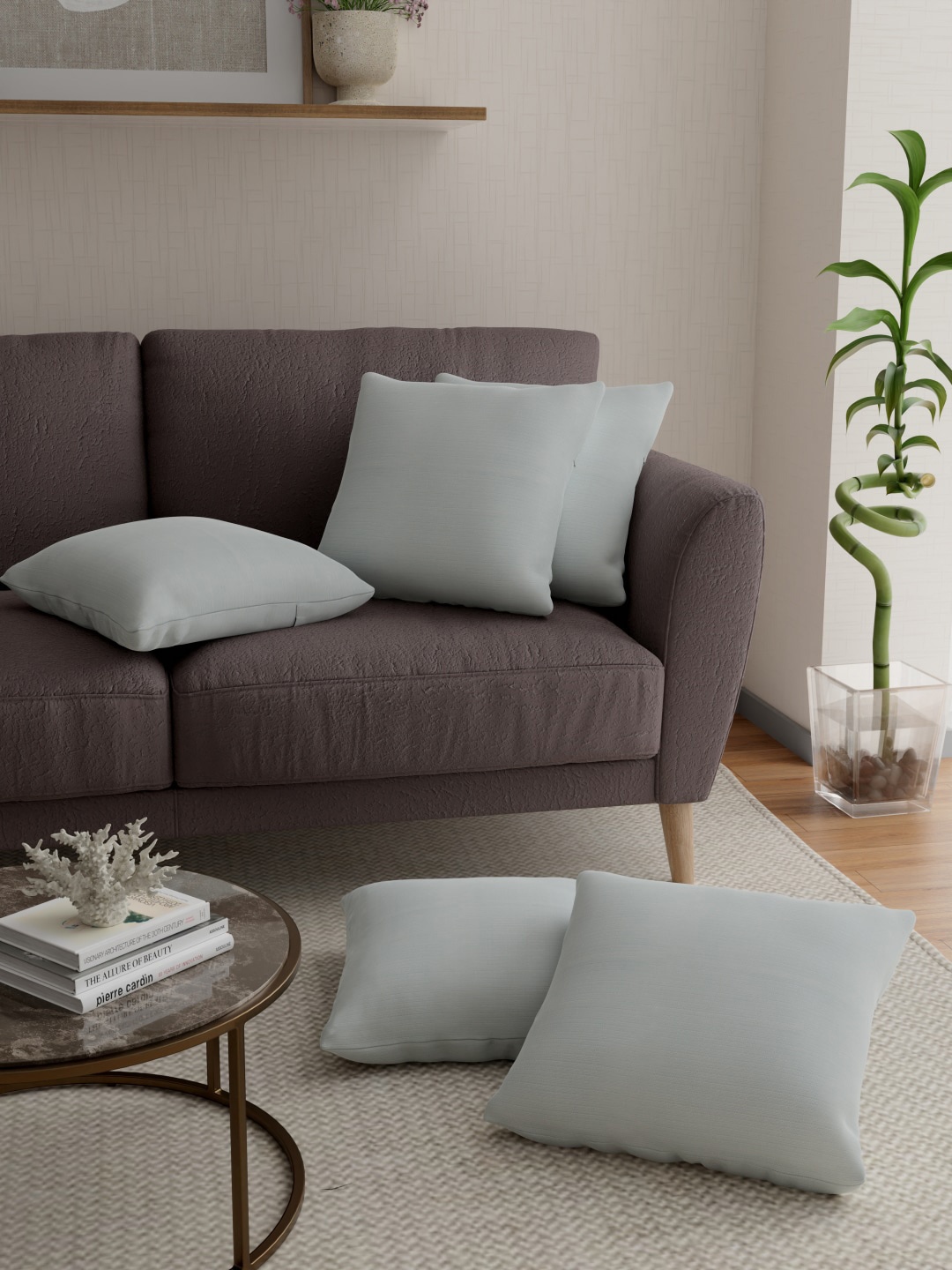 

ROSARA HOME Unisex Grey Cushion Covers