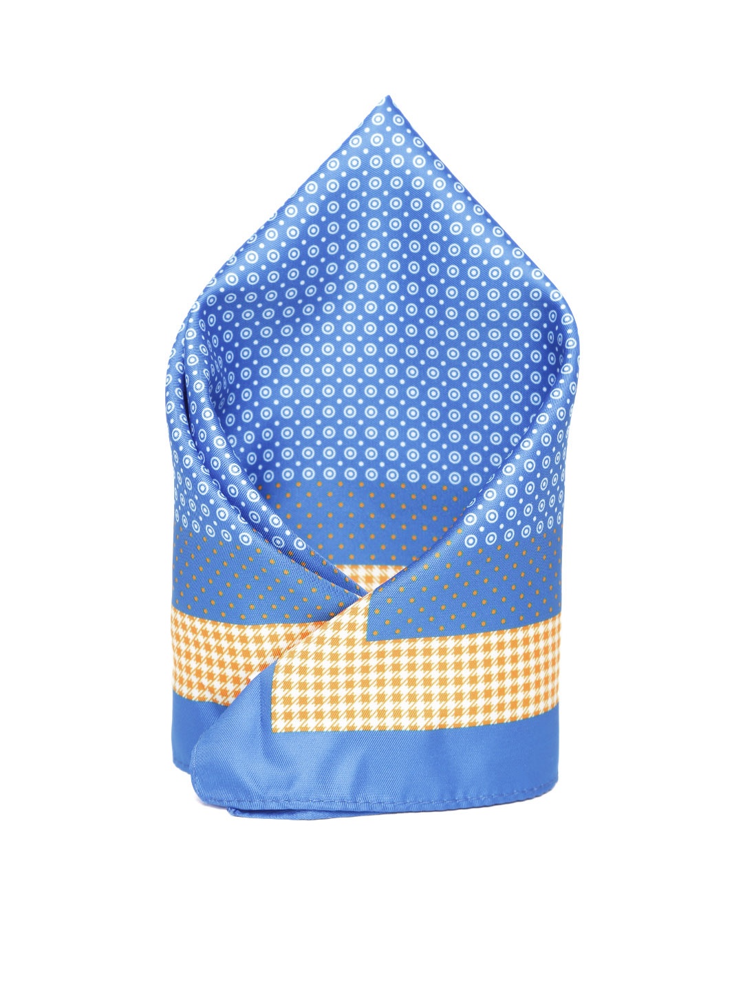

Peter England Statements Blue & White Printed Pocket Square