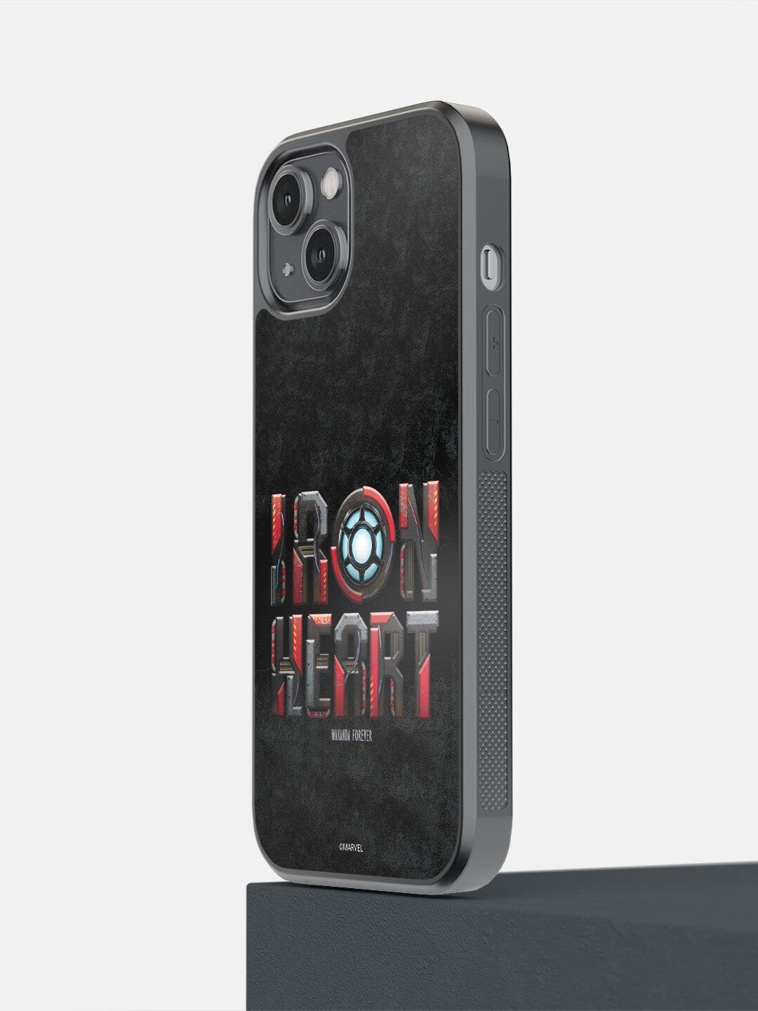

macmerise Red & Black Wakanda Forever Iron Heart Logo Printed iPhone 14 Bumper Back Case