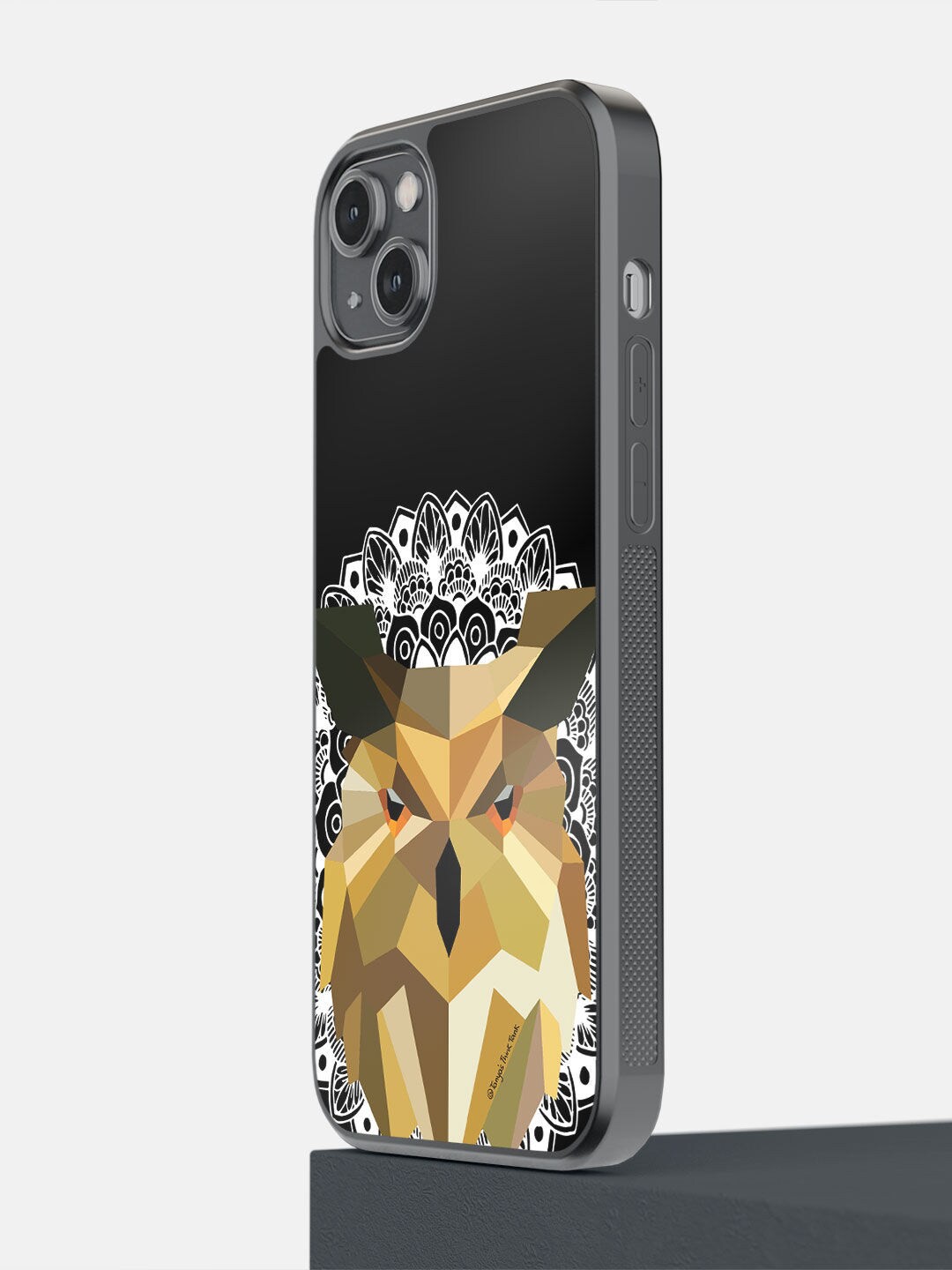 

macmerise Black & White Printed Owl Poly iPhone 14 Plus Back Case