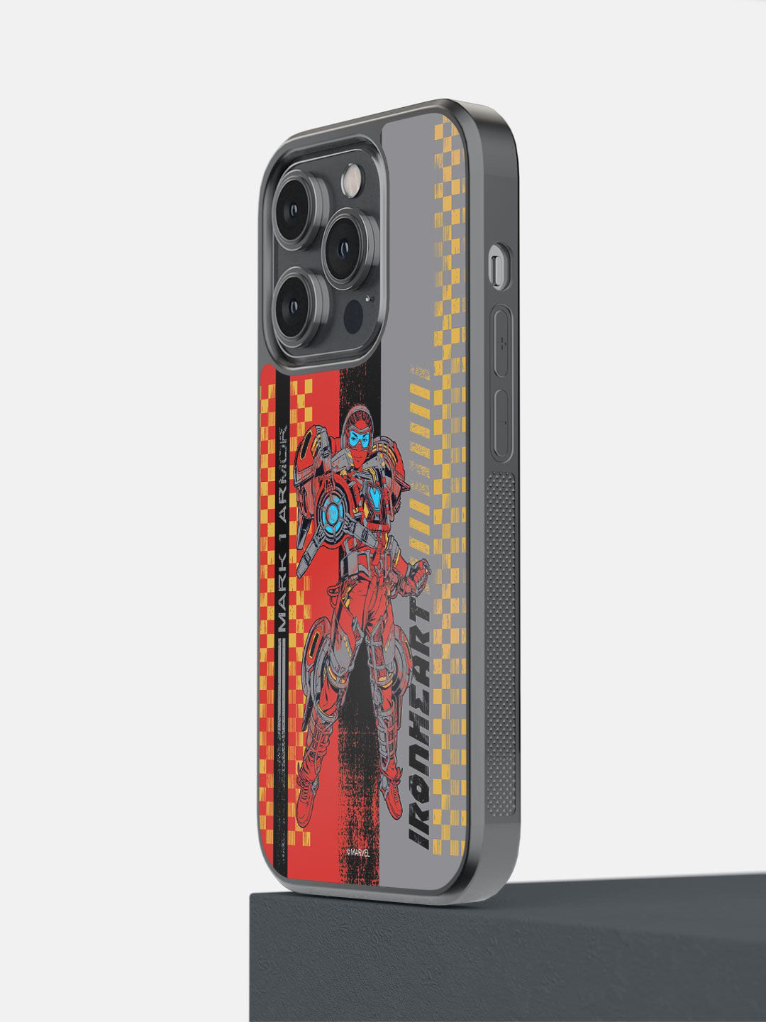 

macmerise Red & Black Wakanda Forever Iron Heart Printed iPhone 14 Pro Bumper Case