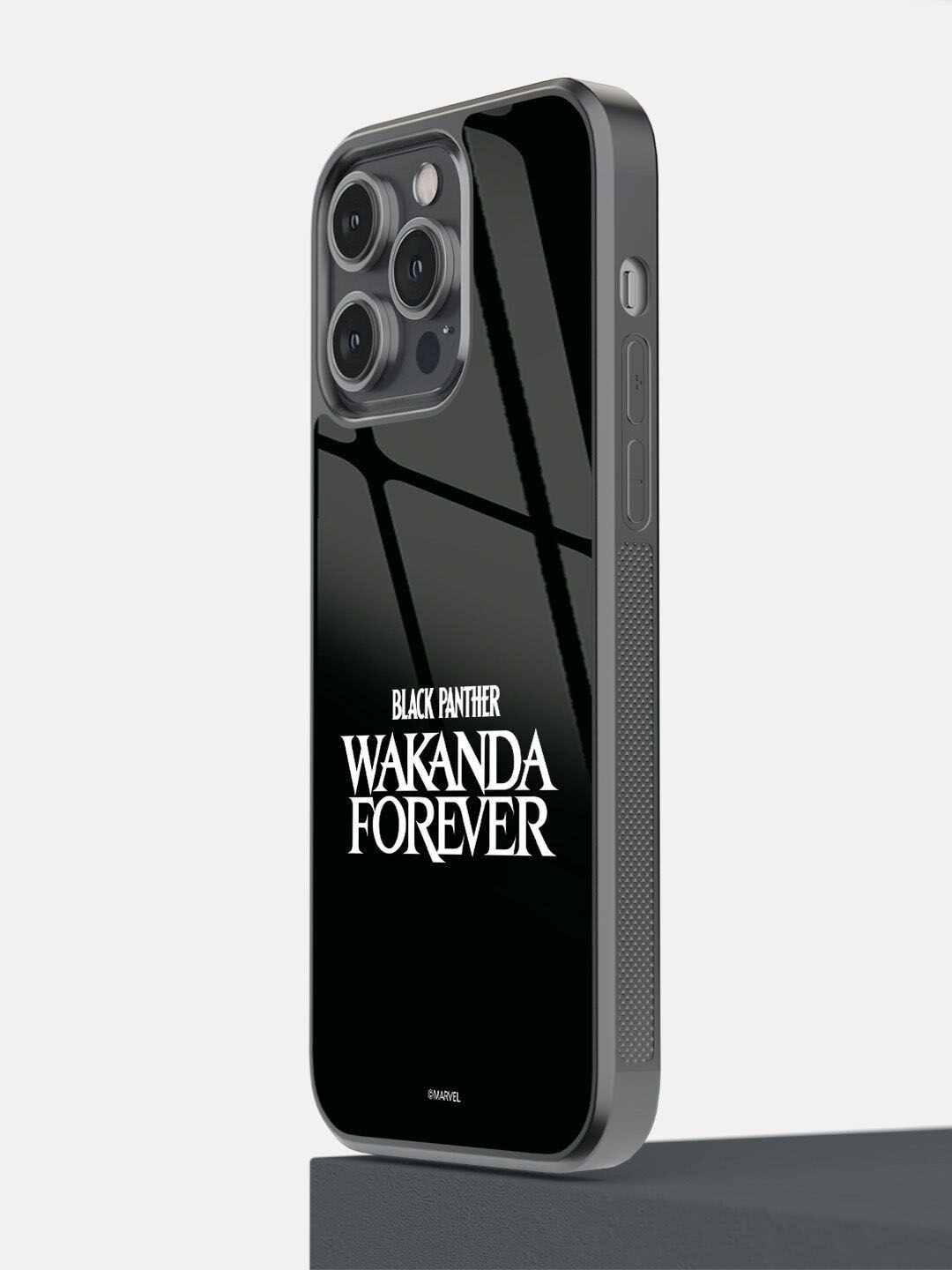 

macmerise Transparent & Black Wakanda Forever Logo iPhone 14 Pro Max Phone Case