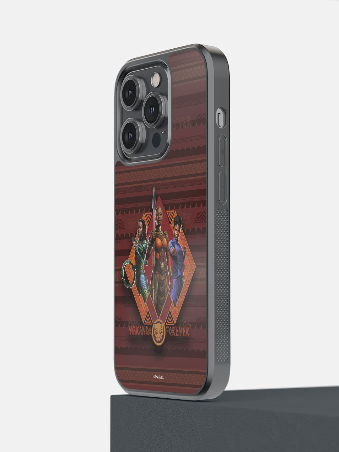 

macmerise Brown Wakanda Forever Printed Polycarbonate iPhone 14 Pro Phone Back Case