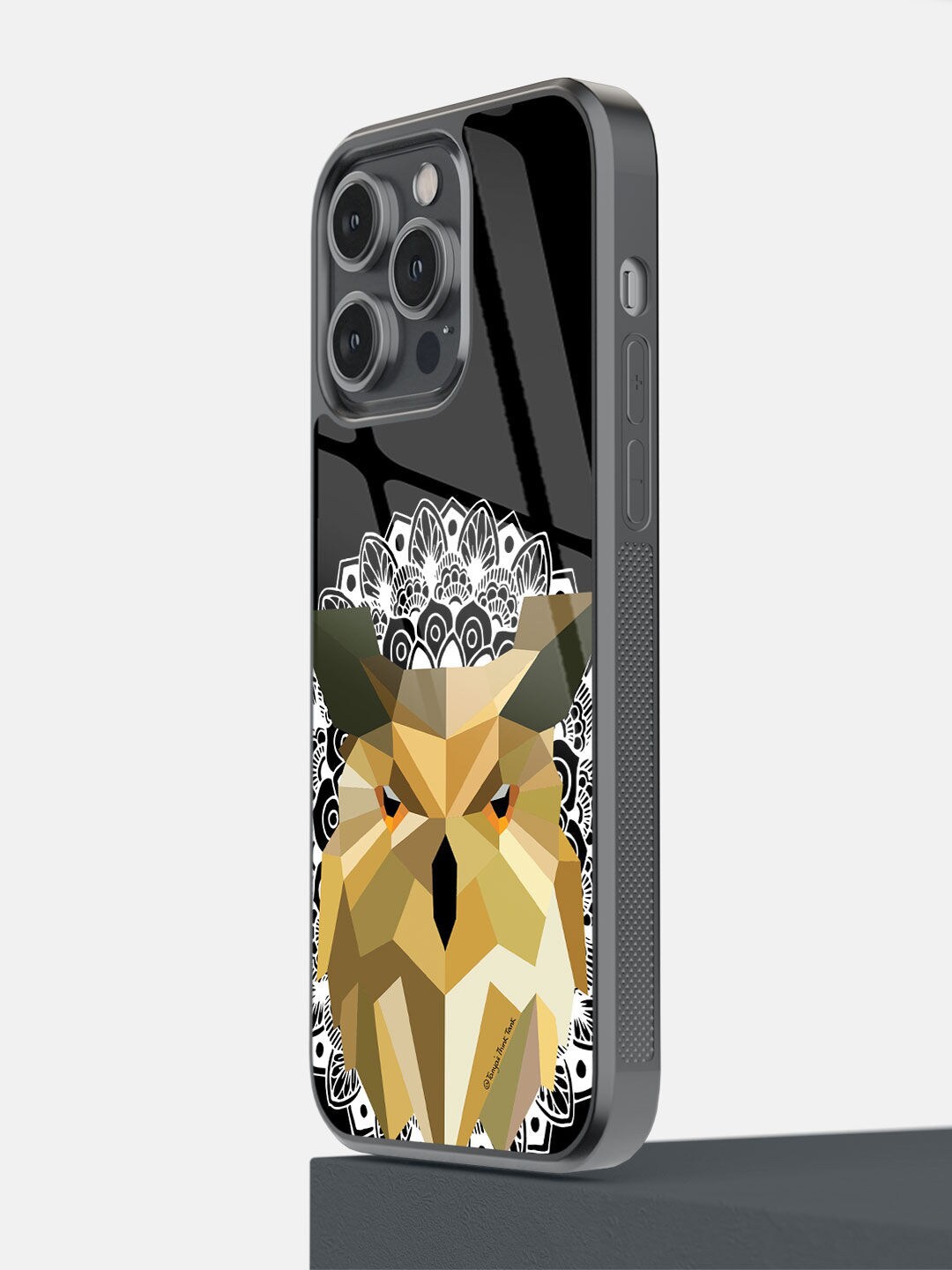 

macmerise Black & Brown Owl Poly iPhone 14 Pro Max Back Case