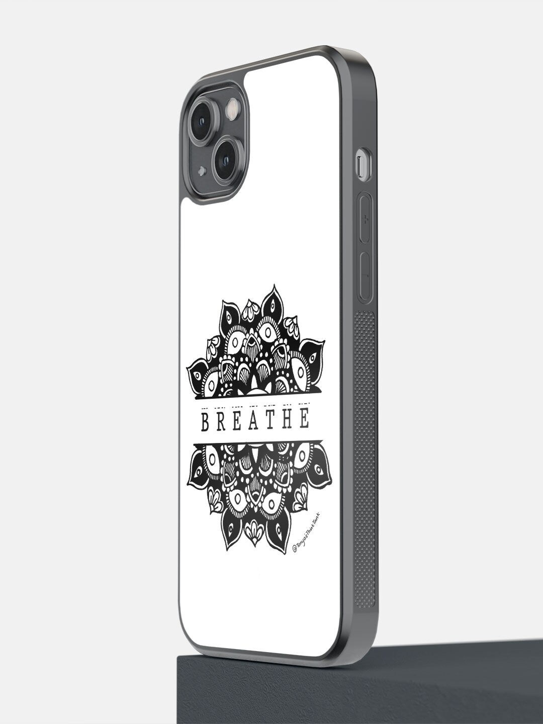 

macmerise Black & White Breathe Printed iPhone 14 Plus Bumper Case