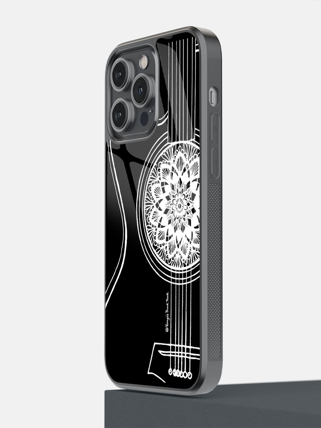 

macmerise White & Black Guitar Printed iPhone 14 Pro Max Bumper Case