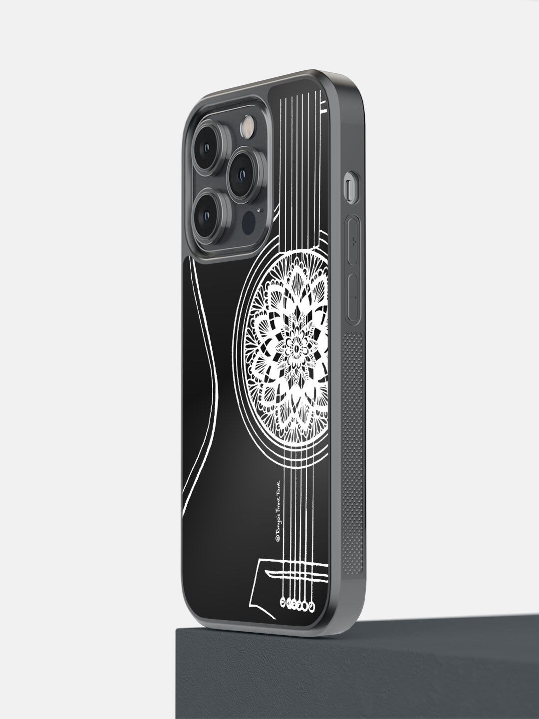 

macmerise Black & White Guitar Printed iPhone 14 Pro Phone Case