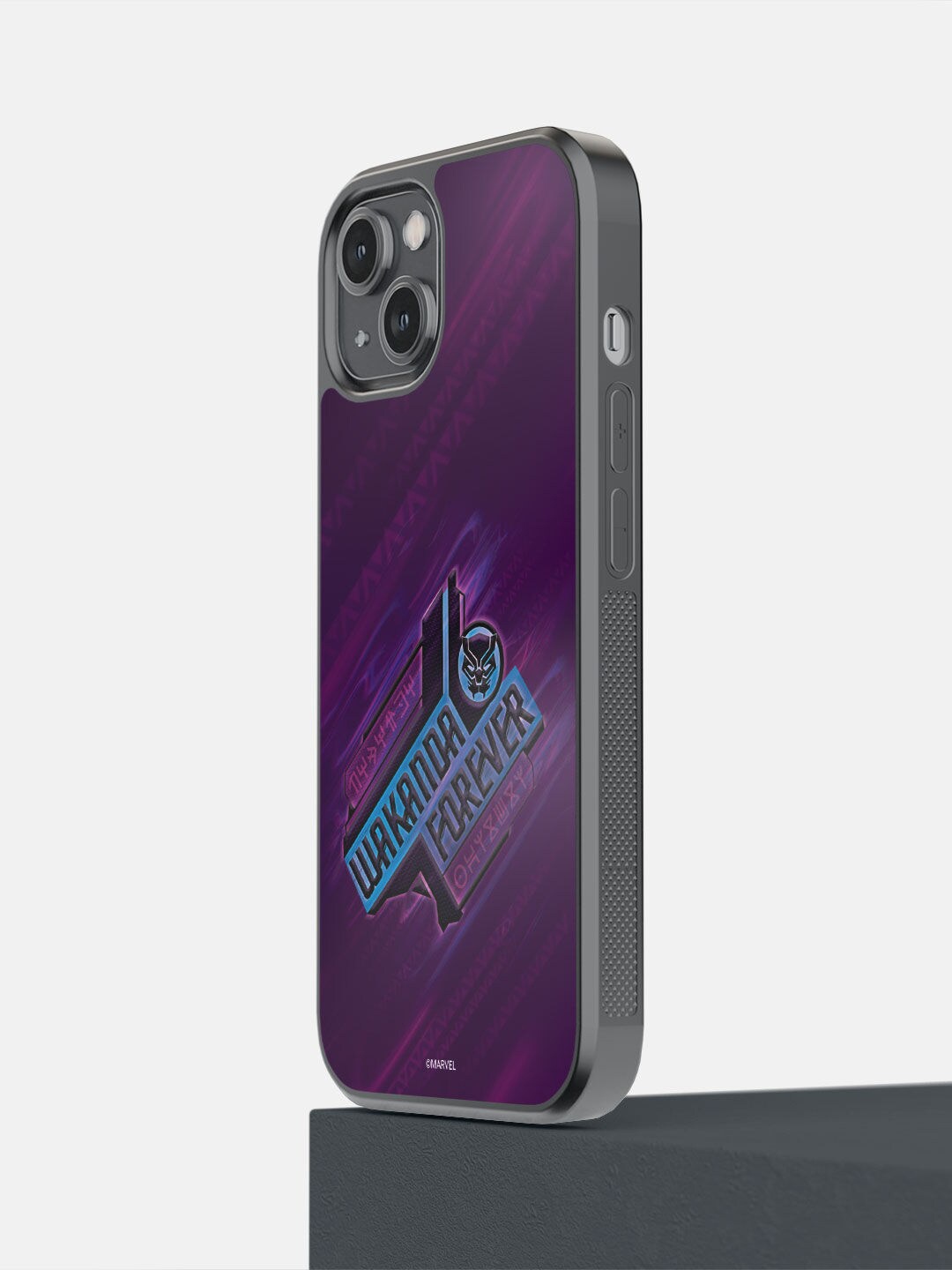 

macmerise Purple & Blue Printed Wakanda Forever Icon iPhone 14 Bumper Phone Back Case