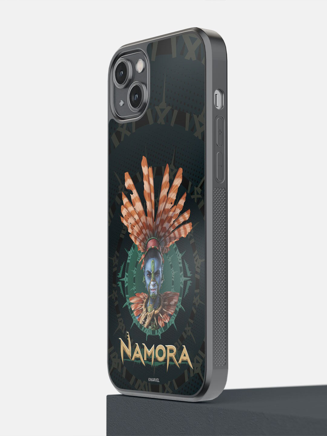 

macmerise Black & Green Wakanda Forever Namora Face iPhone 14 Plus Phone Case, Multi