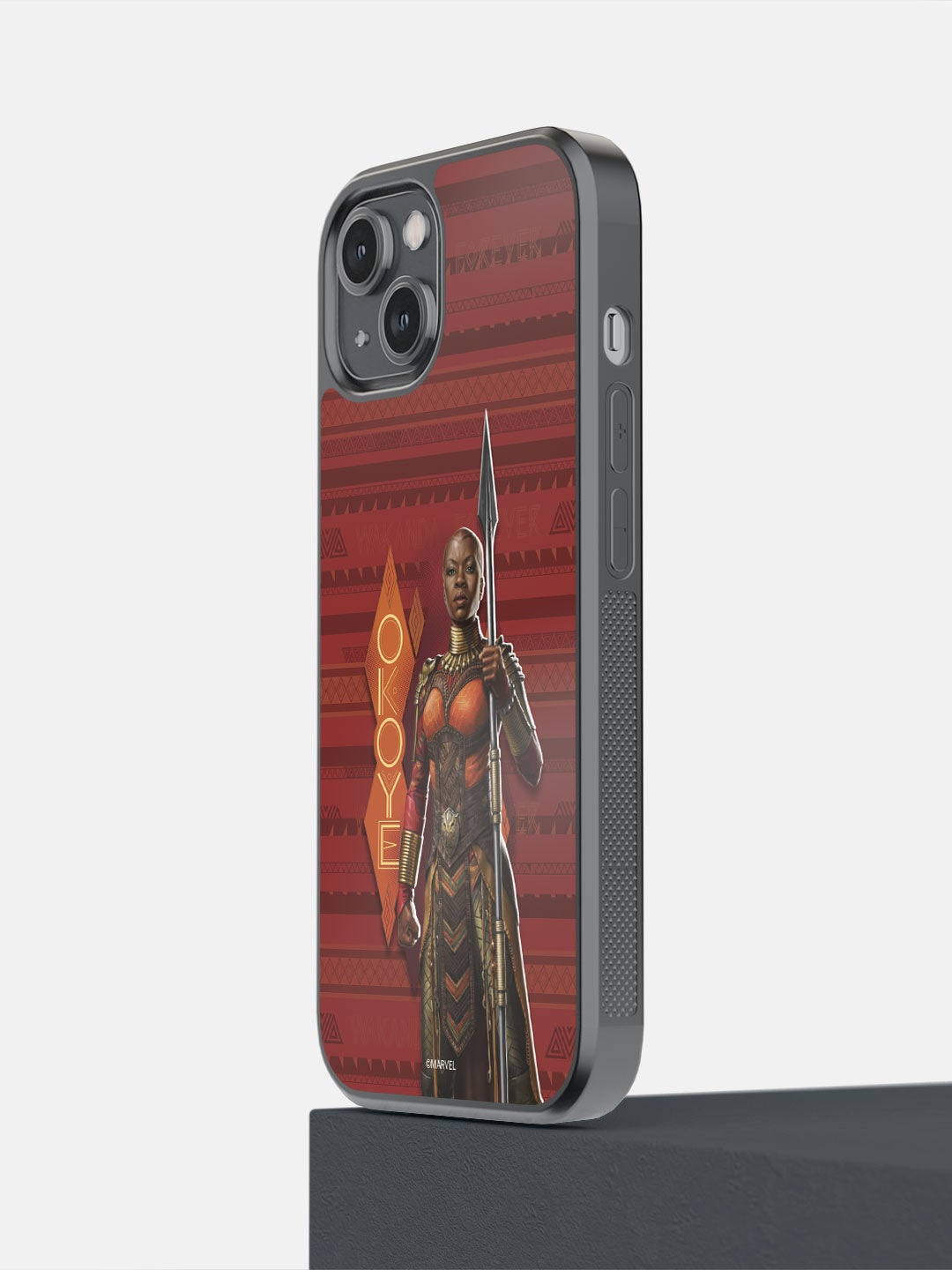 

macmerise Brown Printed Wakanda Forever Okoye Pose iPhone 14 Bumper Phone Back Case