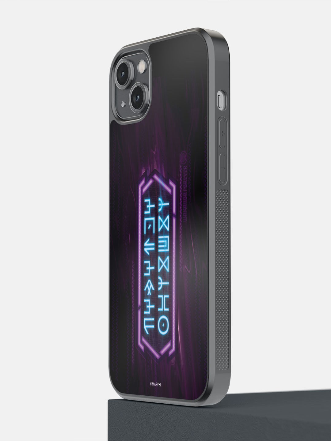 

macmerise Black & Blue Wakanda Forever Script iPhone 14 Plus Phone Case, Multi
