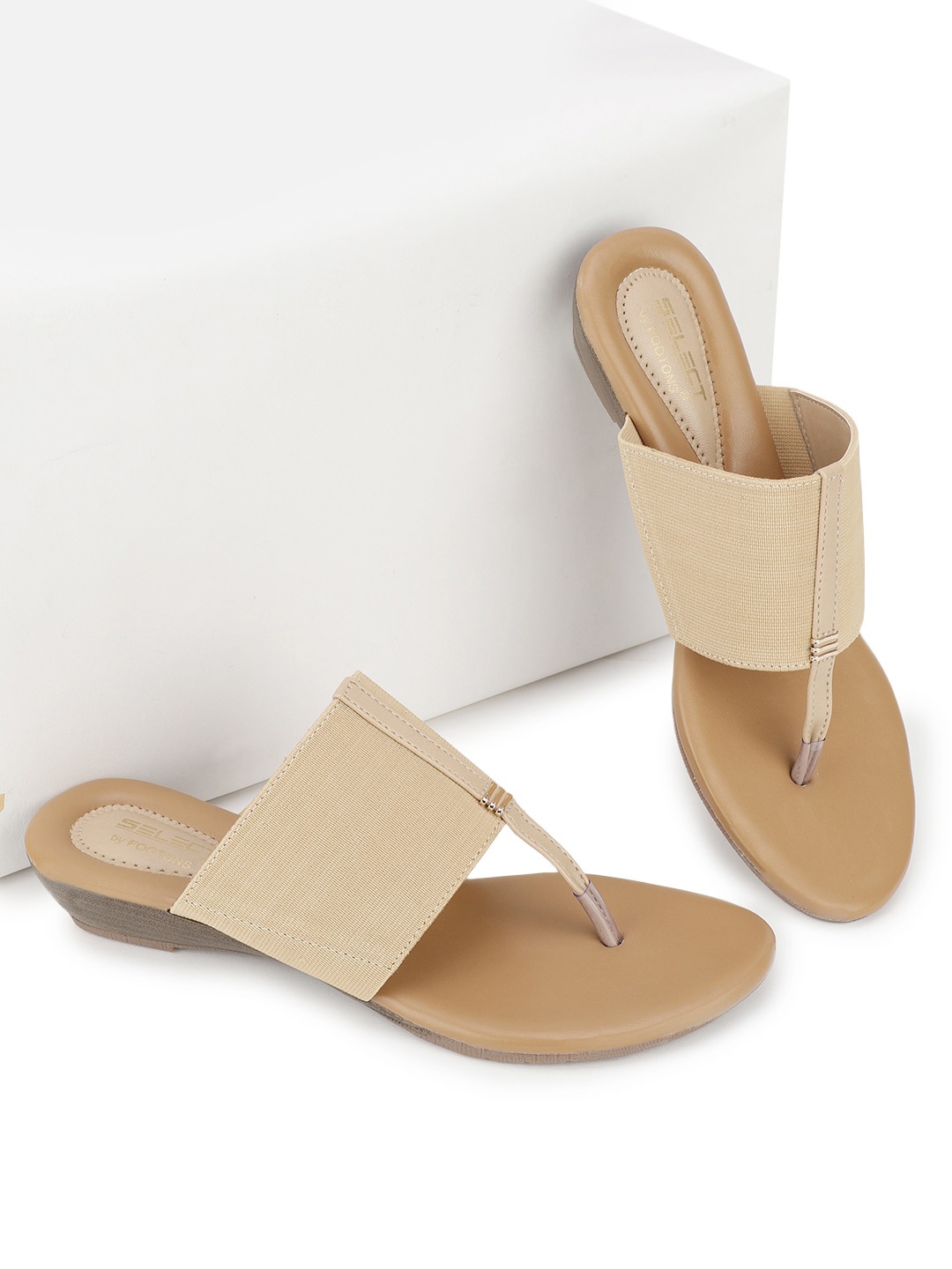 

FOOTONS Beige Wedge Heels