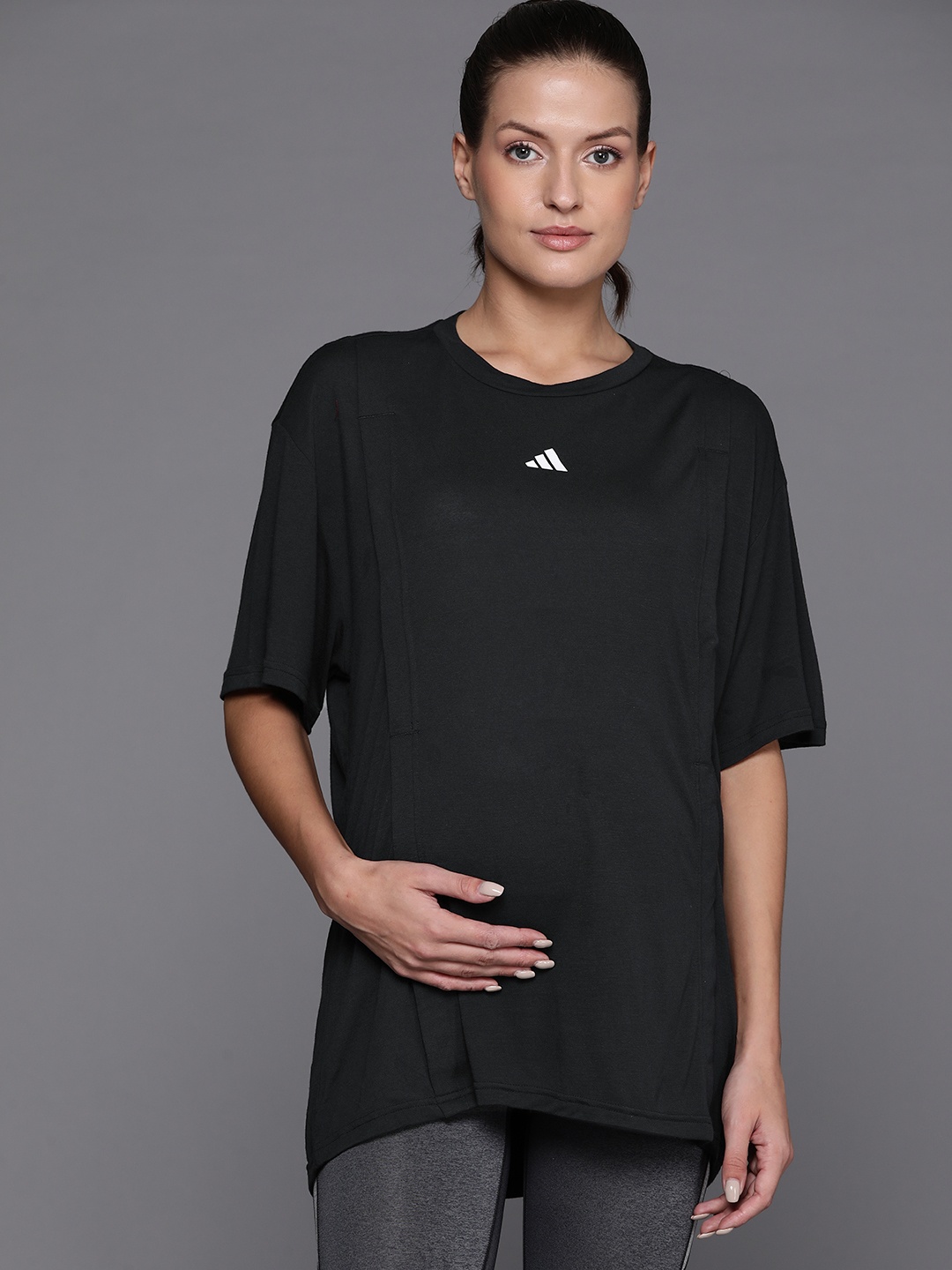 

ADIDAS Aeroready Train Essentials Nursing Oversized Maternity T-shirt, Black