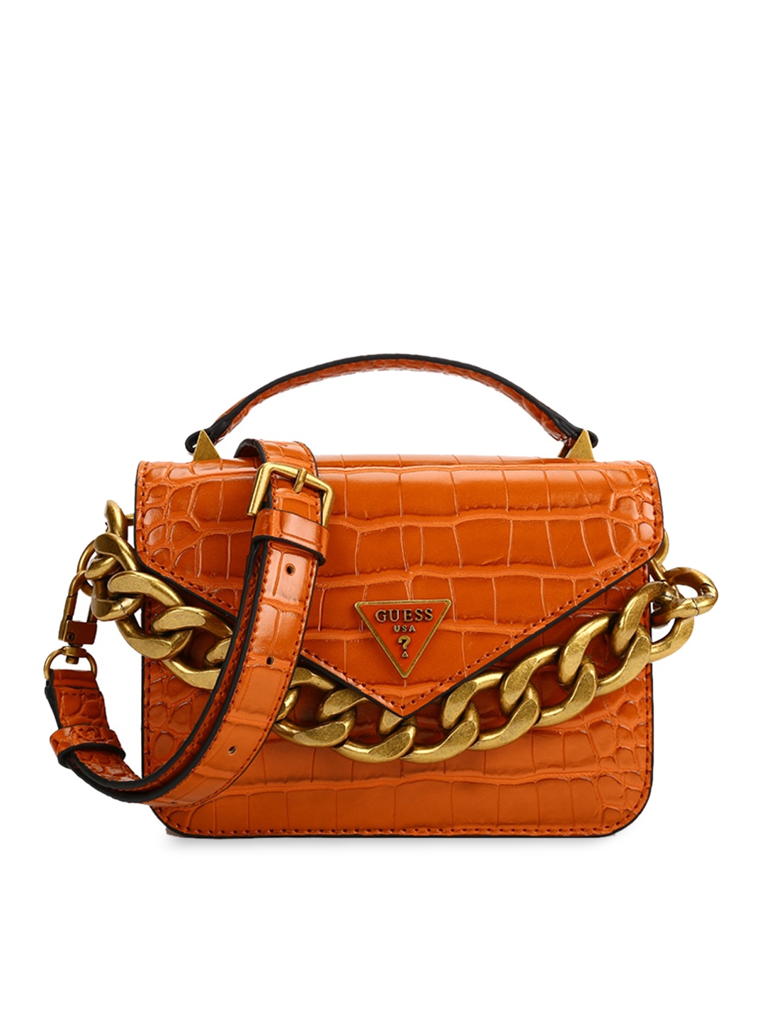 

GUESS Multicoloured Printed PU Structured Sling Bag, Multi