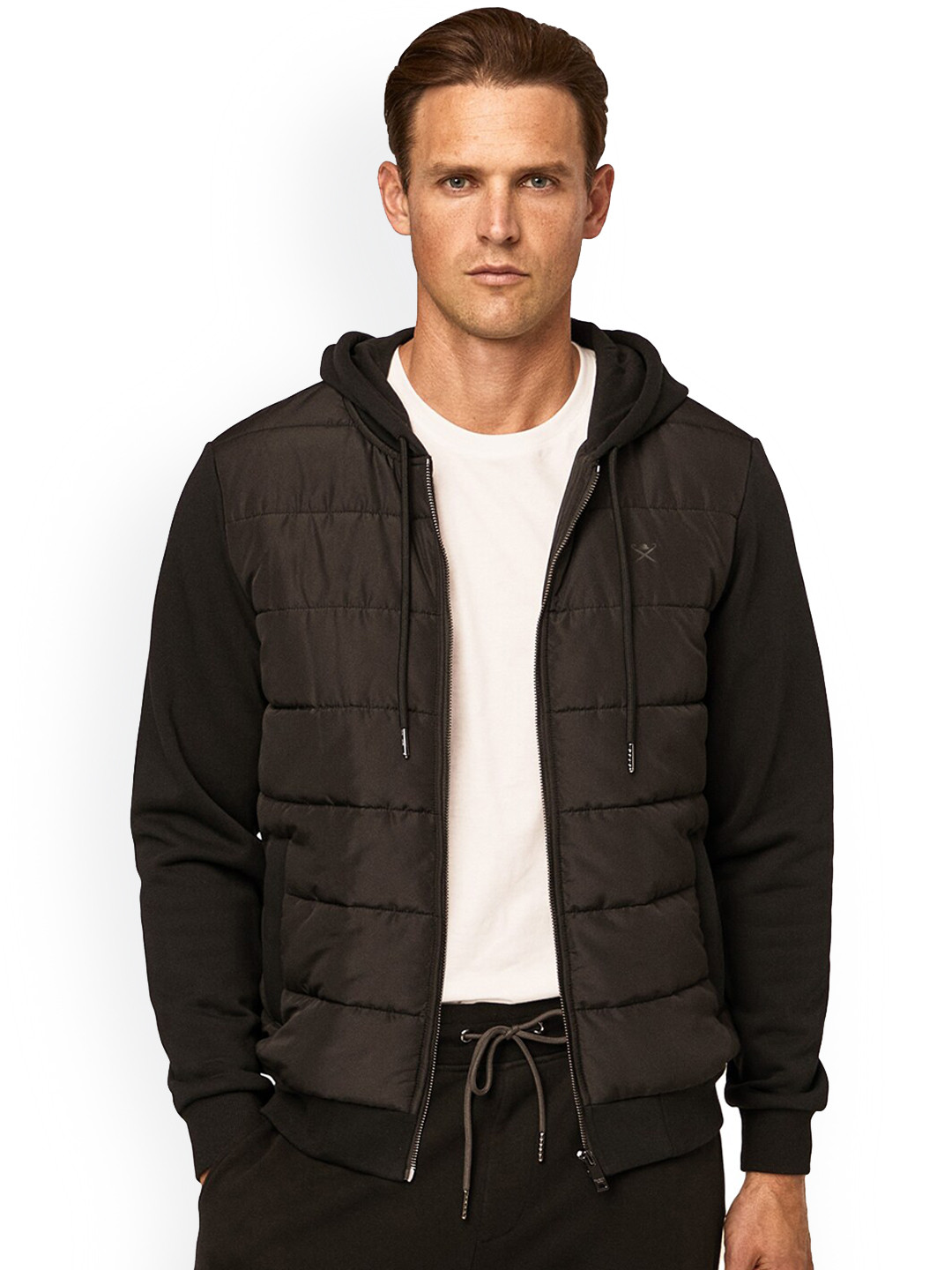 

HACKETT LONDON Men Black Cotton Padded Jacket