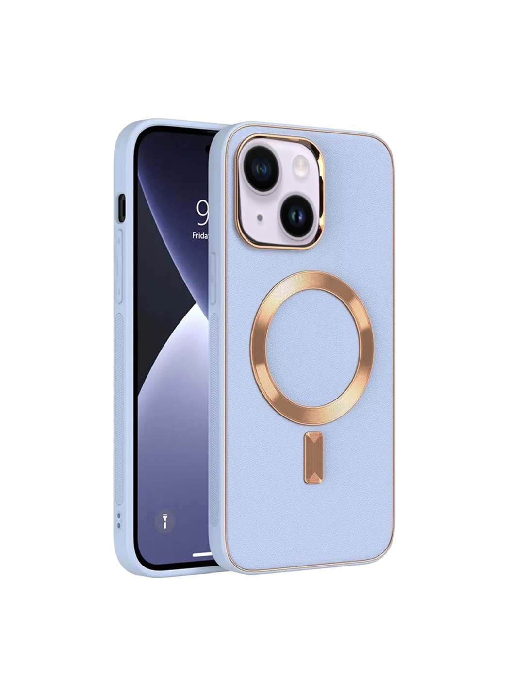 

Karwan Blue iPhone 14 Plus Leather Back Case