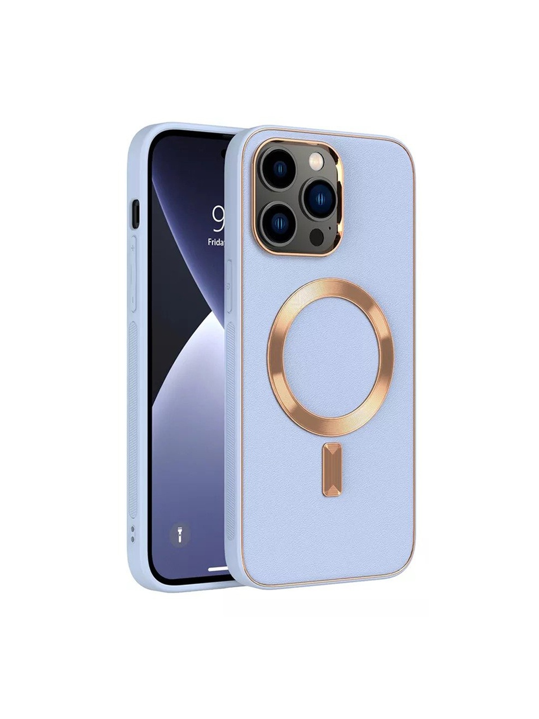 

Karwan Blue & Gold-Color Apple iPhone 11 Pro Max Leather Back Case Cover