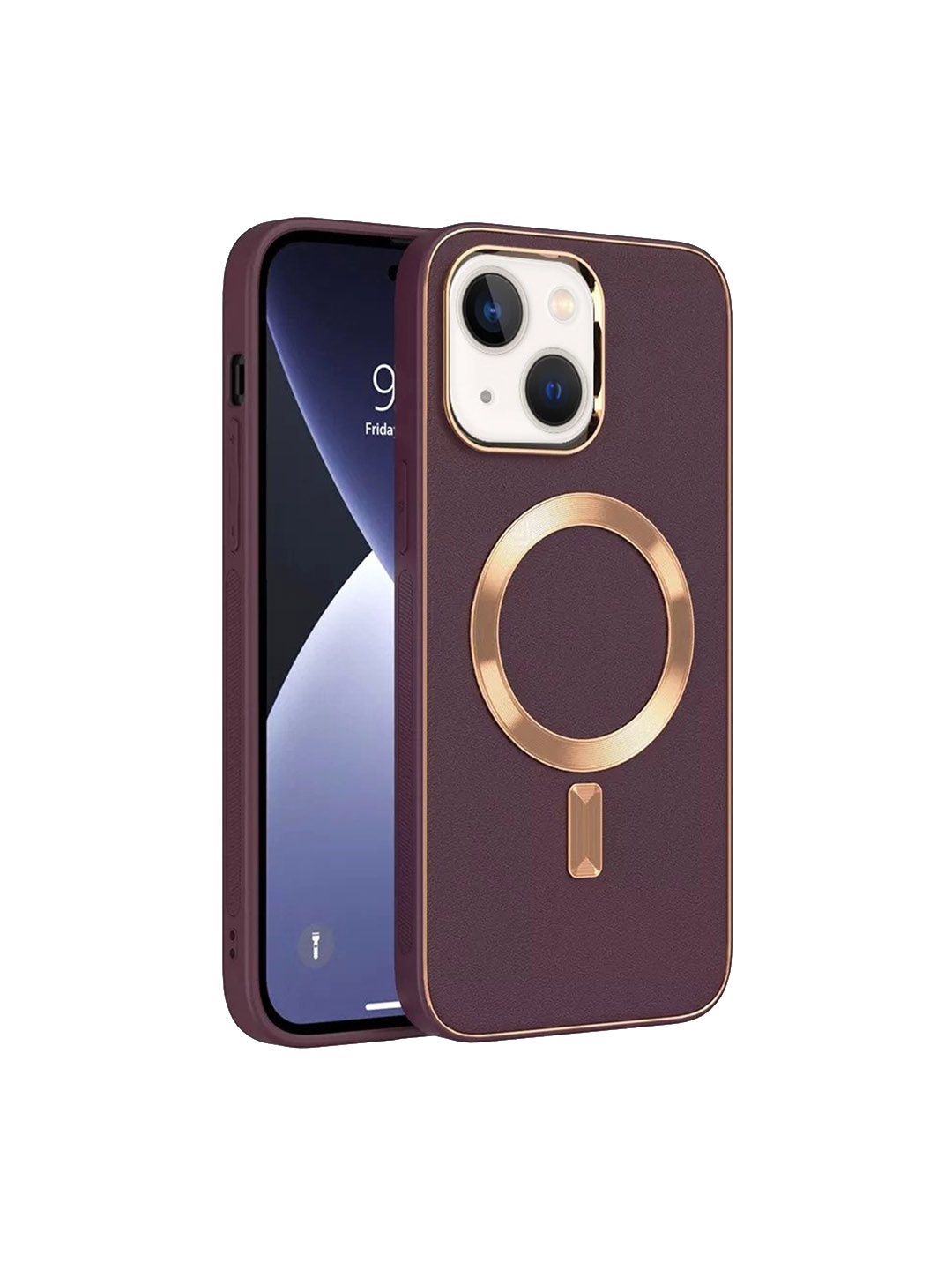 

KARWAN Red Apple iPhone 13 Premium Leather Back Case