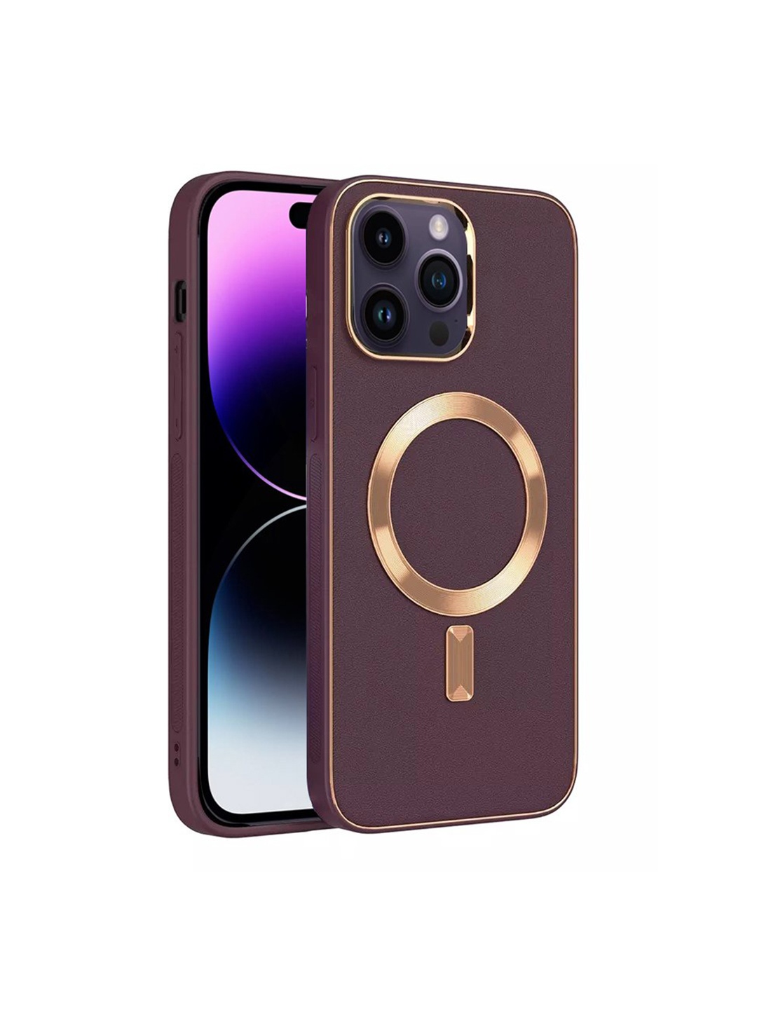 

Karwan Red iPhone 14 Pro Max Leather Phone Back Cover