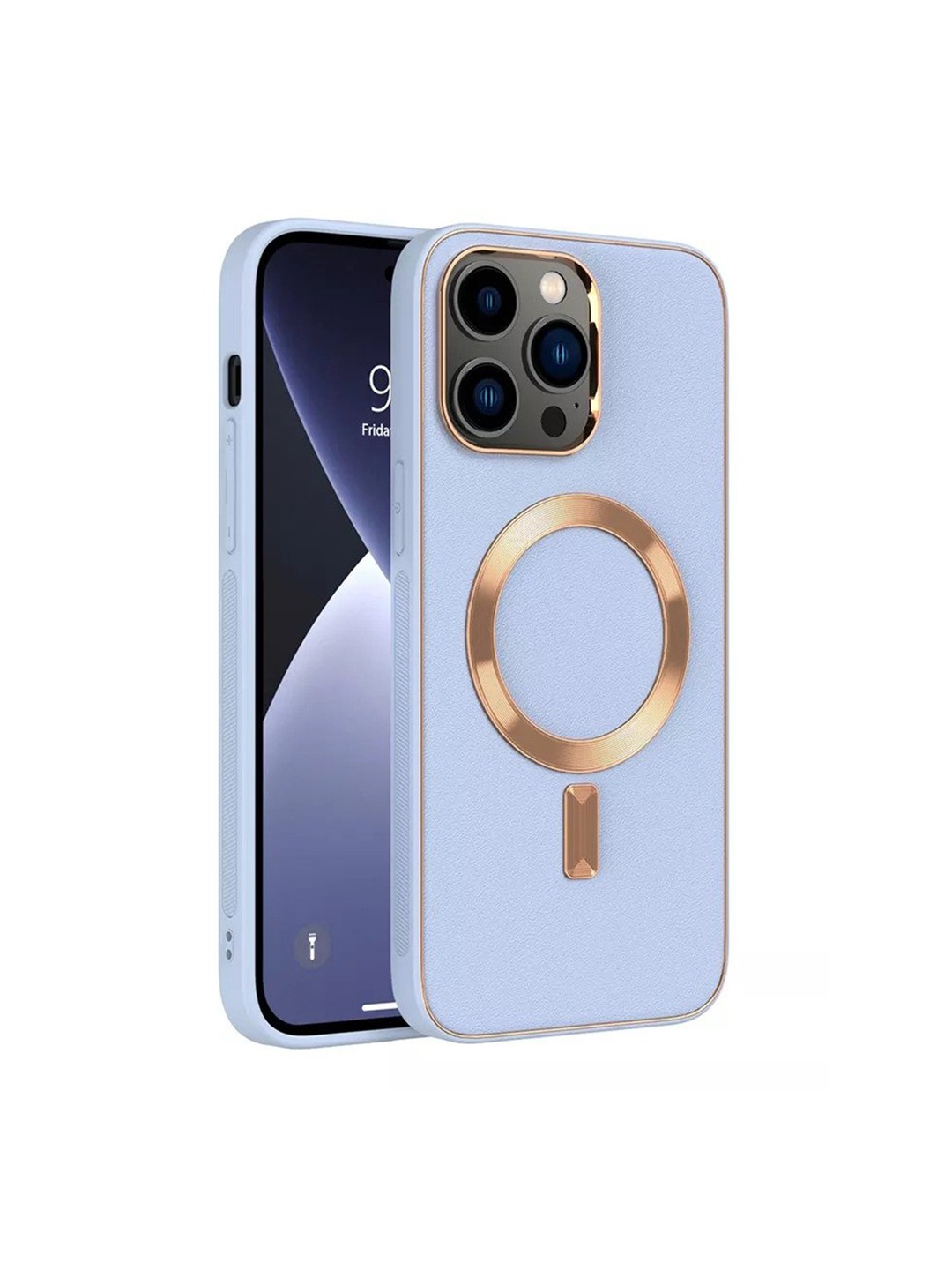 

Karwan Blue iPhone 12 Pro Leather Phone Back Cover