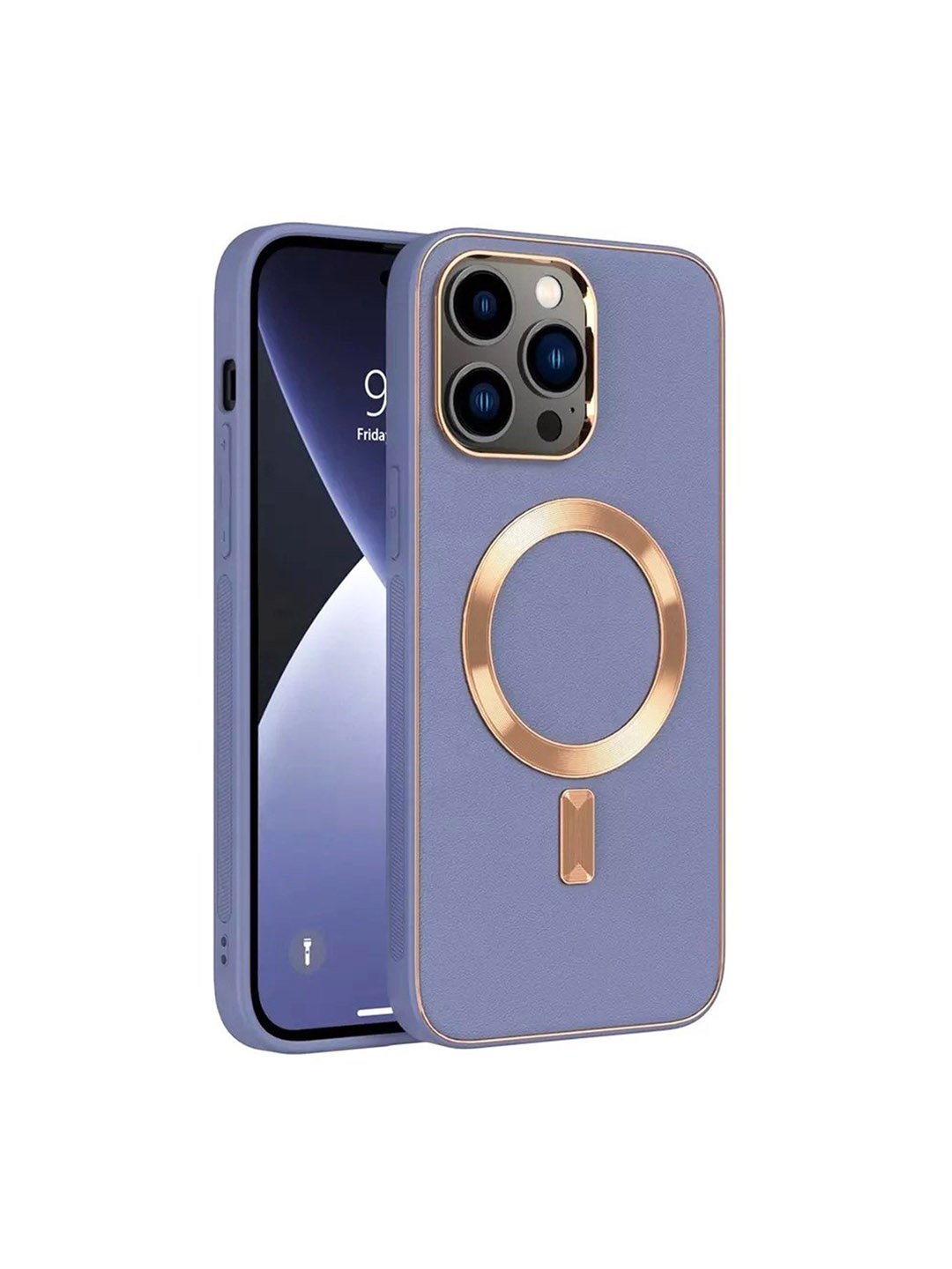 

Karwan Blue iPhone 12 Pro Max Leather Phone Back Cover