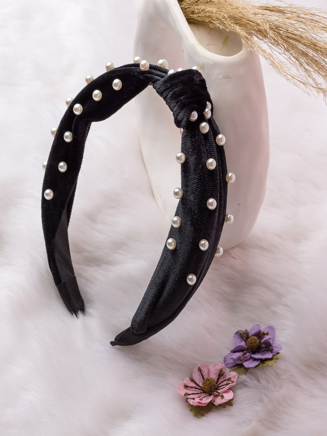 

Jewelz Women Black & White Embellished Hairband