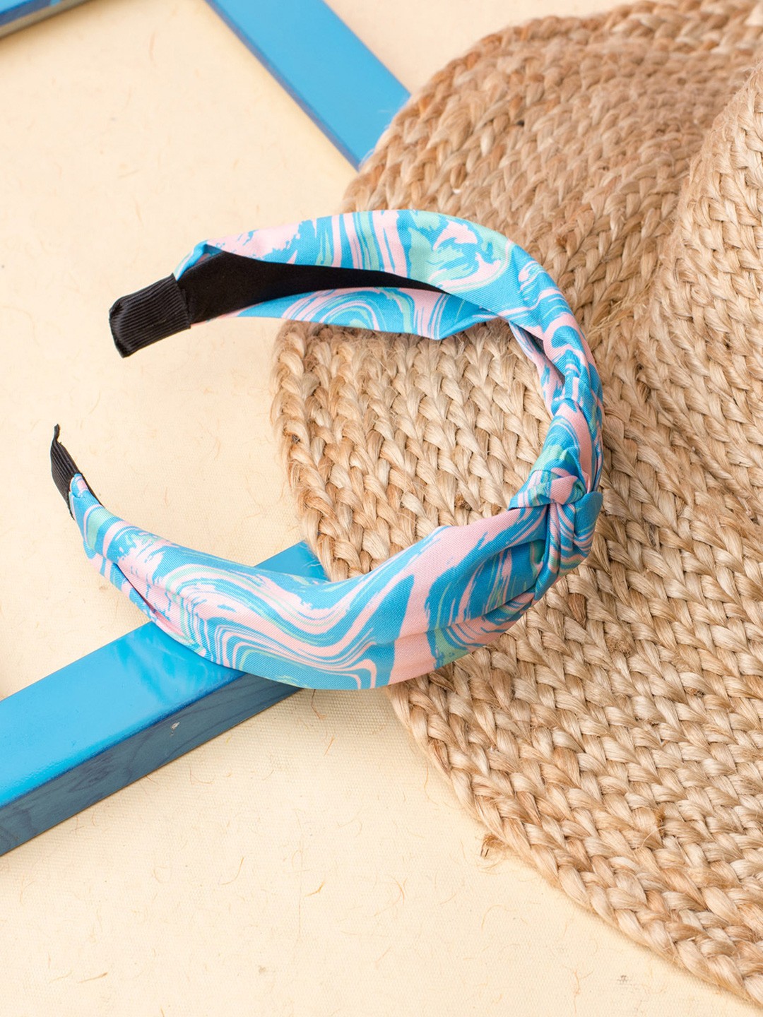 

Jewelz Women Blue & Pink Printed Hairband