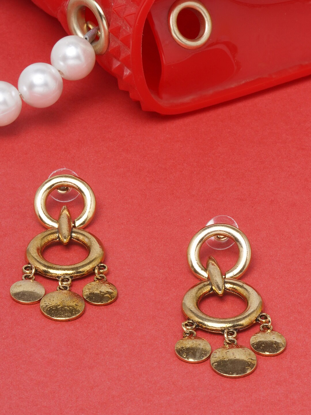 

DIVA WALK Gold-Plated Contemporary Studs Earrings