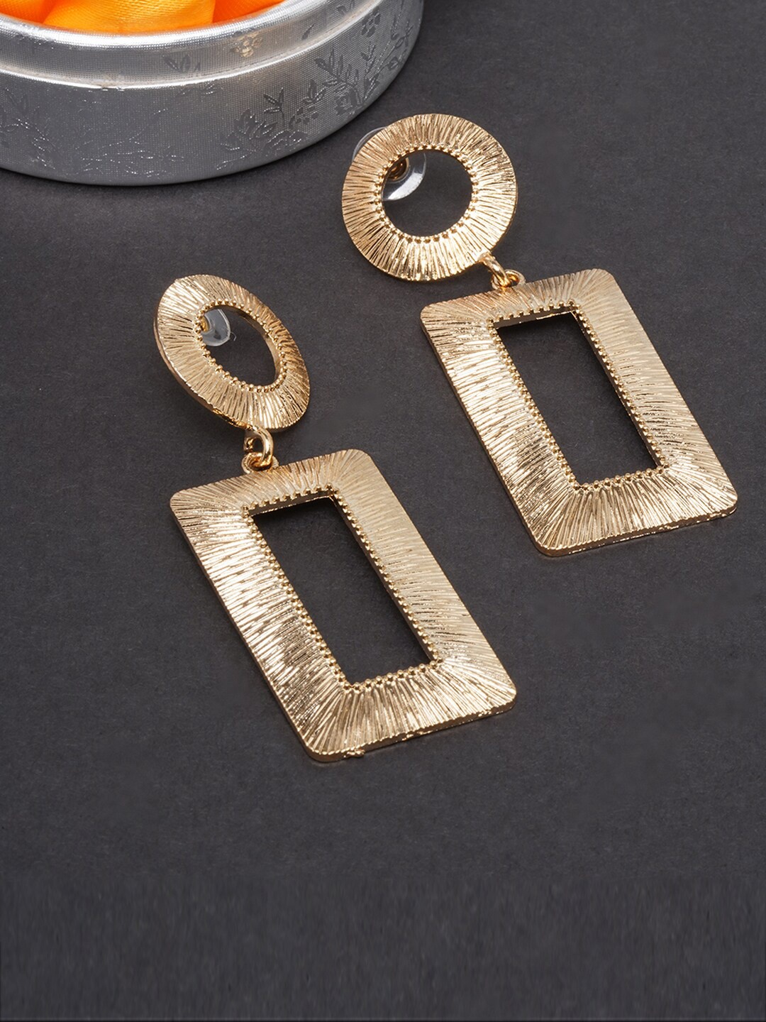 

DIVA WALK Gold-Plated Geometric Drop Earrings