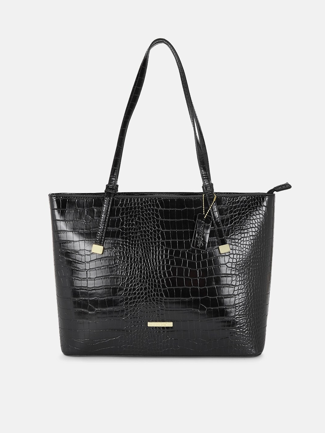 

Forever Glam by Pantaloons Black Textured PU Structured Shoulder Bag