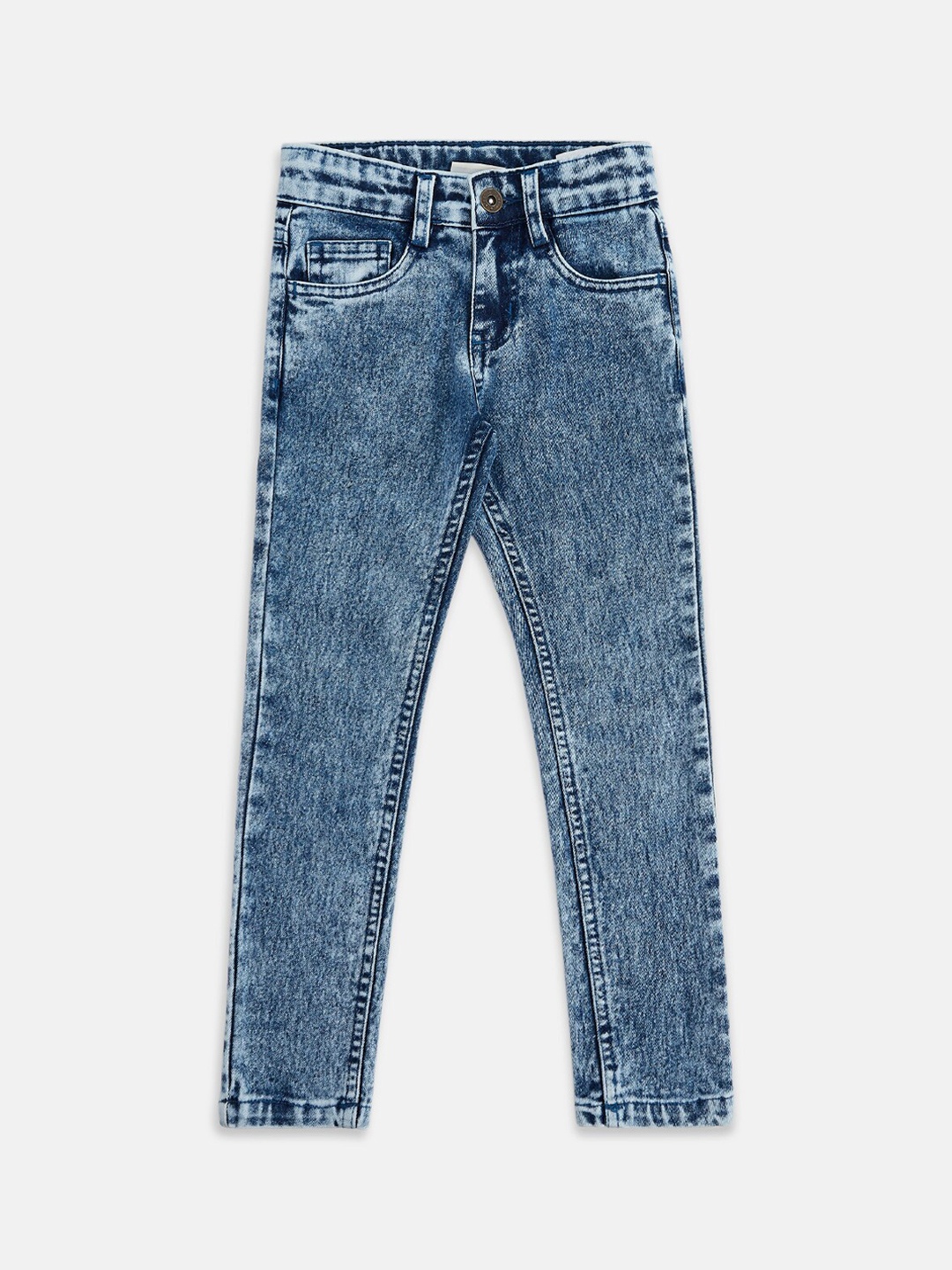 

Pantaloons Junior Boys Blue Heavy Fade Acid Wash Jeans